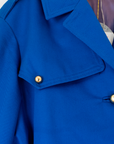 מעיל כחול רויאל מהסבנטיז | דד סטוק בלגי | 10-11 שנים