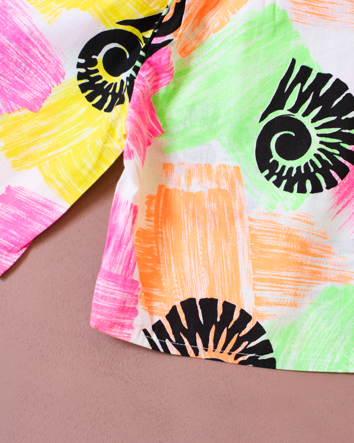 Neon colored pants with shells | French dead stock from the 80s | 18-24 months