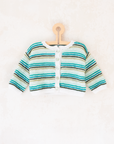 קרדיגן צמר עם פסים ירוקים | 18-24 חודשים