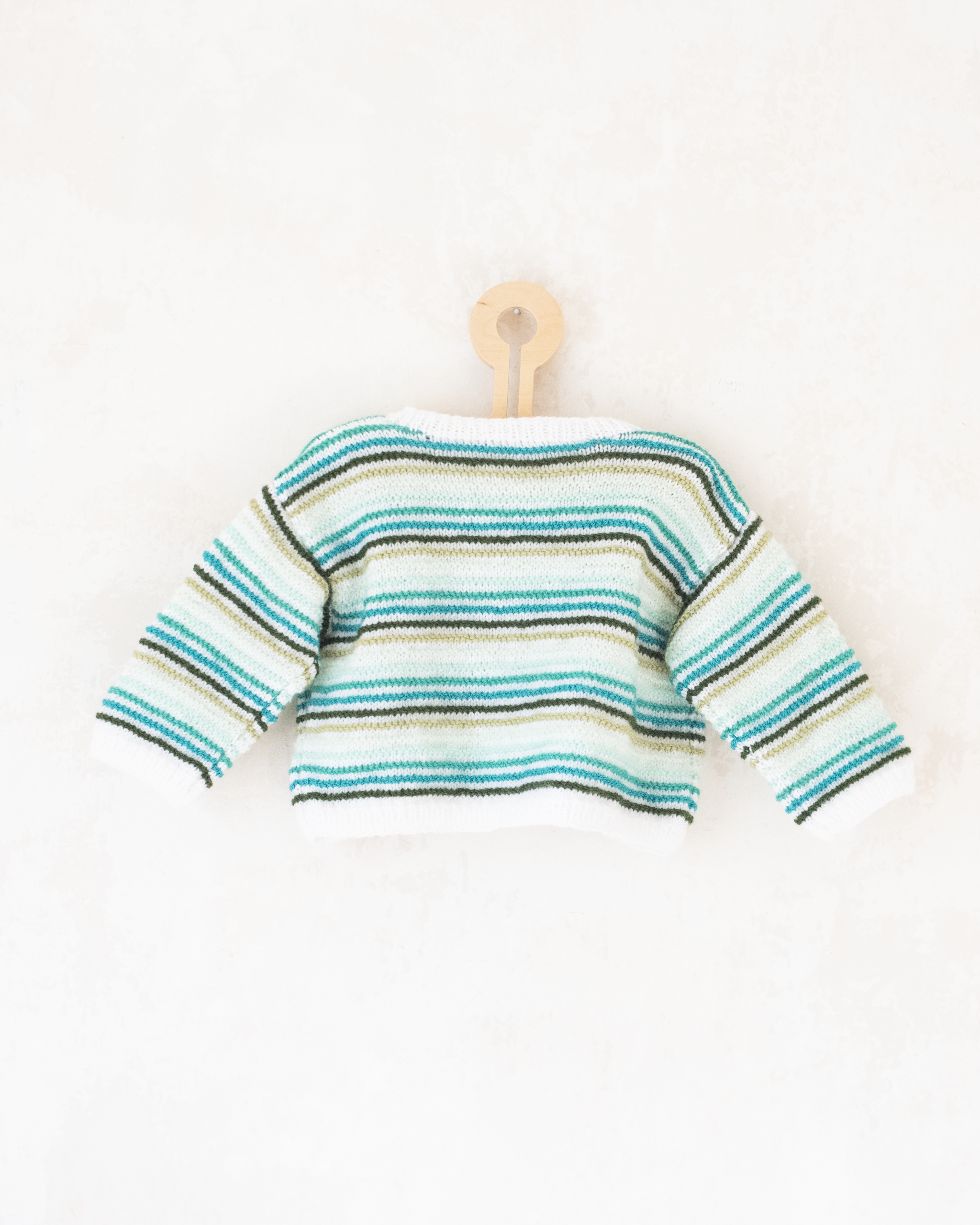 קרדיגן צמר עם פסים ירוקים | 18-24 חודשים