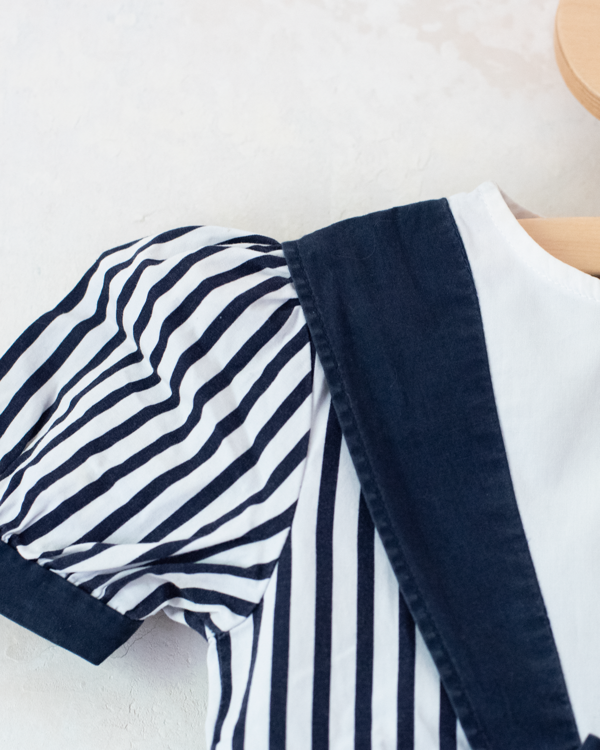 Striped dress, embroidered dolphin and bow tie | 9-12 months