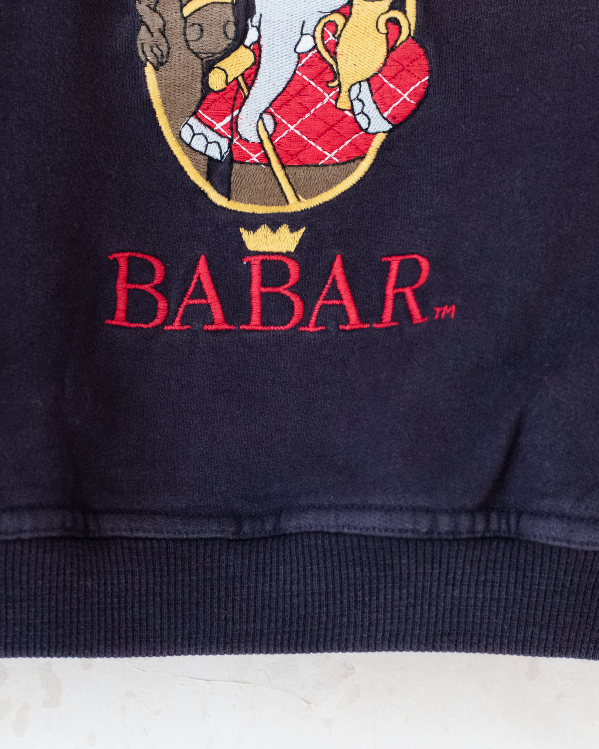 Blue sweatshirt with King Babar and horse embroidery | 5-6 years