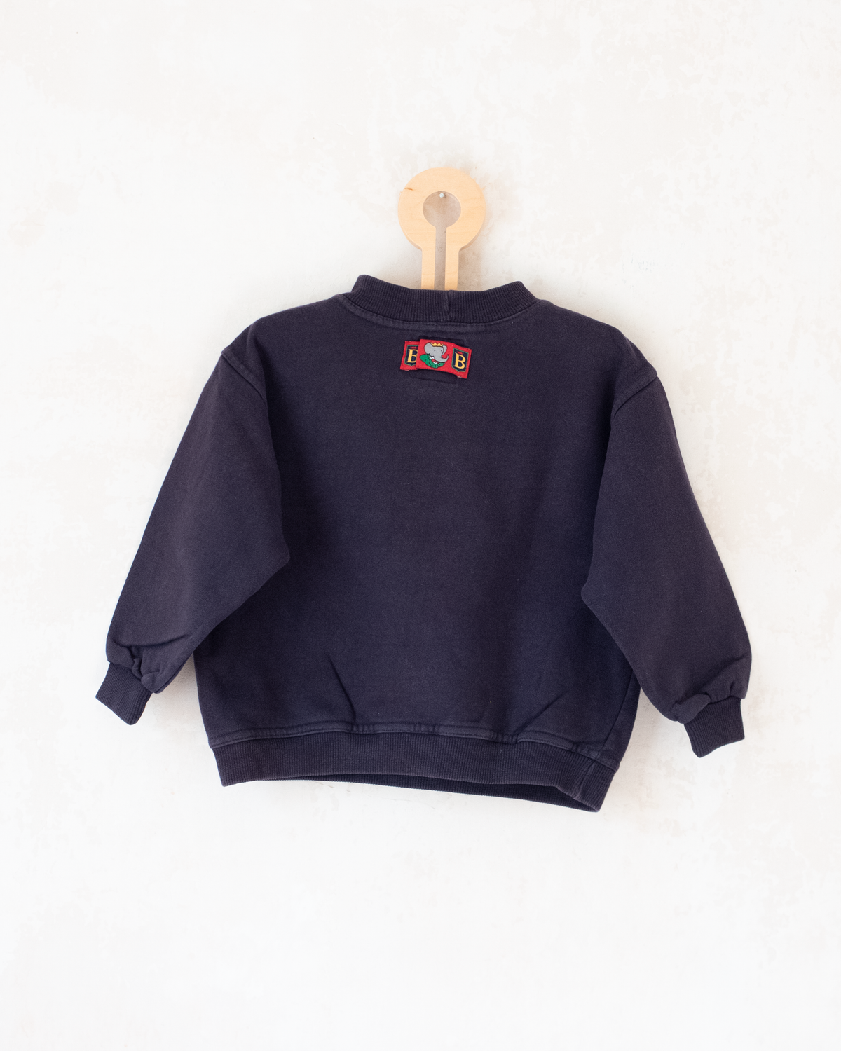 Blue sweatshirt with King Babar and horse embroidery | 5-6 years