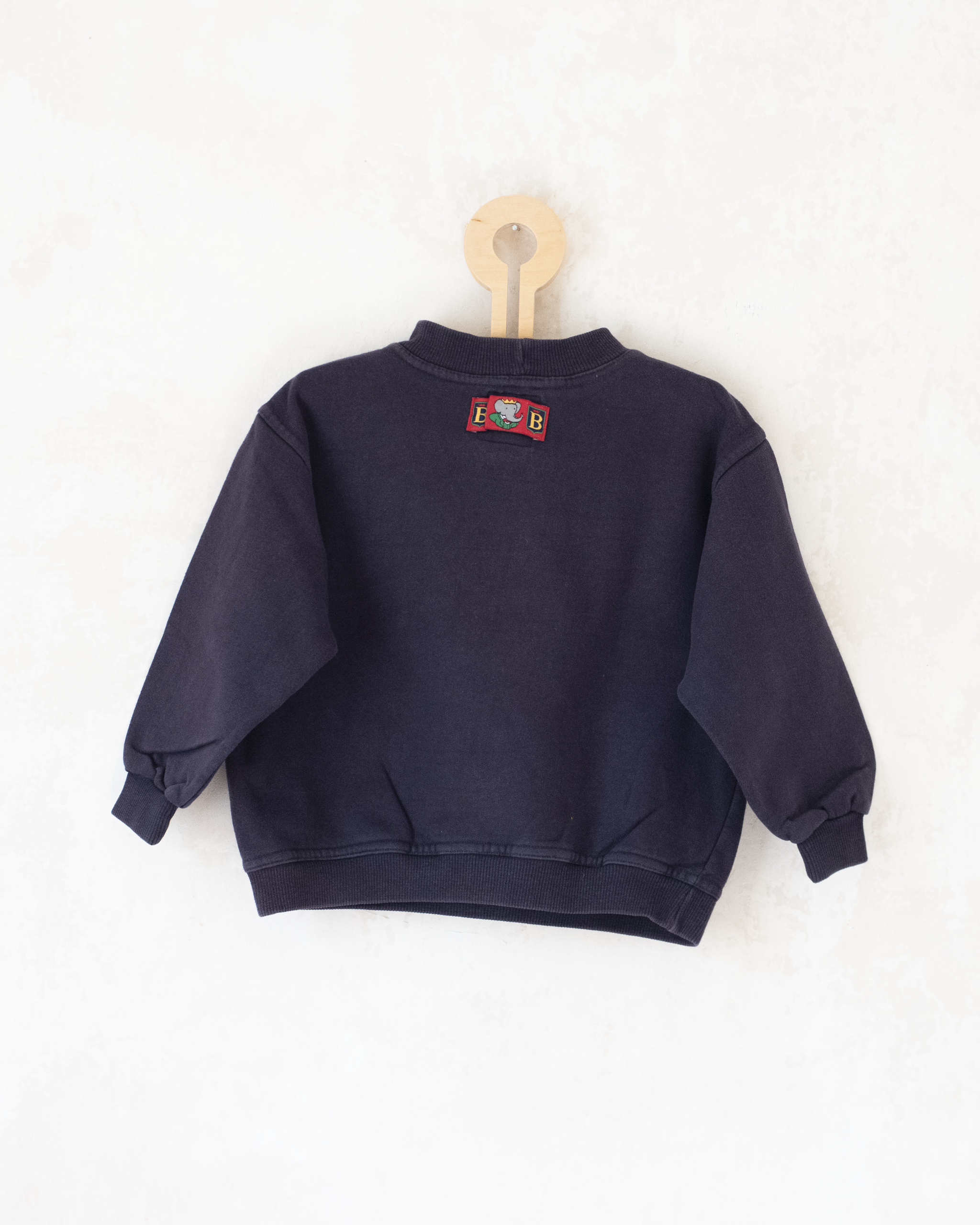 סווטשירט כחול עם רקמה של המלך בבר וסוס | 5-6 שנים