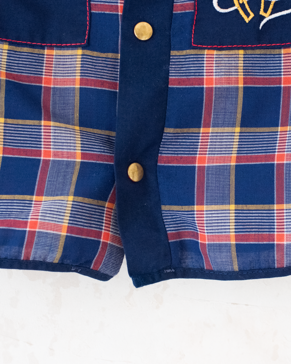 Checked shirt with rider embroidery | 2-3 years