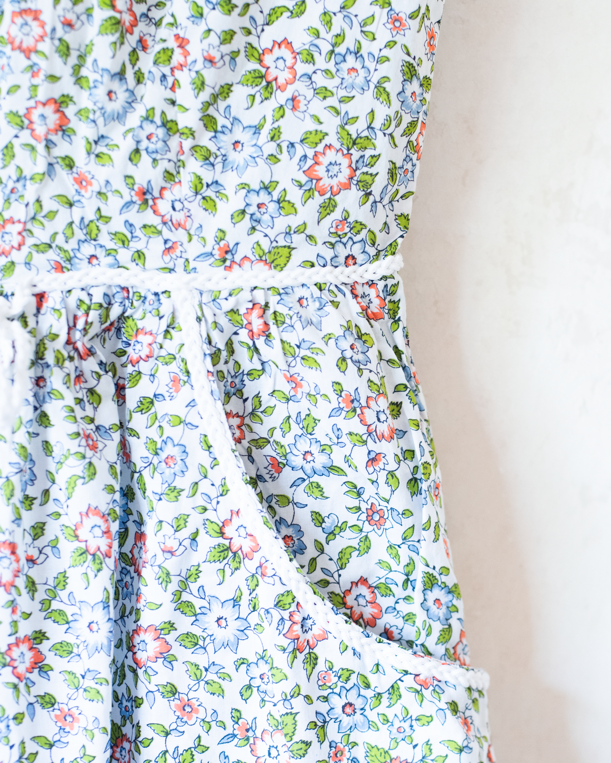 Floral dress with pockets | French deadstock from the 70s | 12-14 years