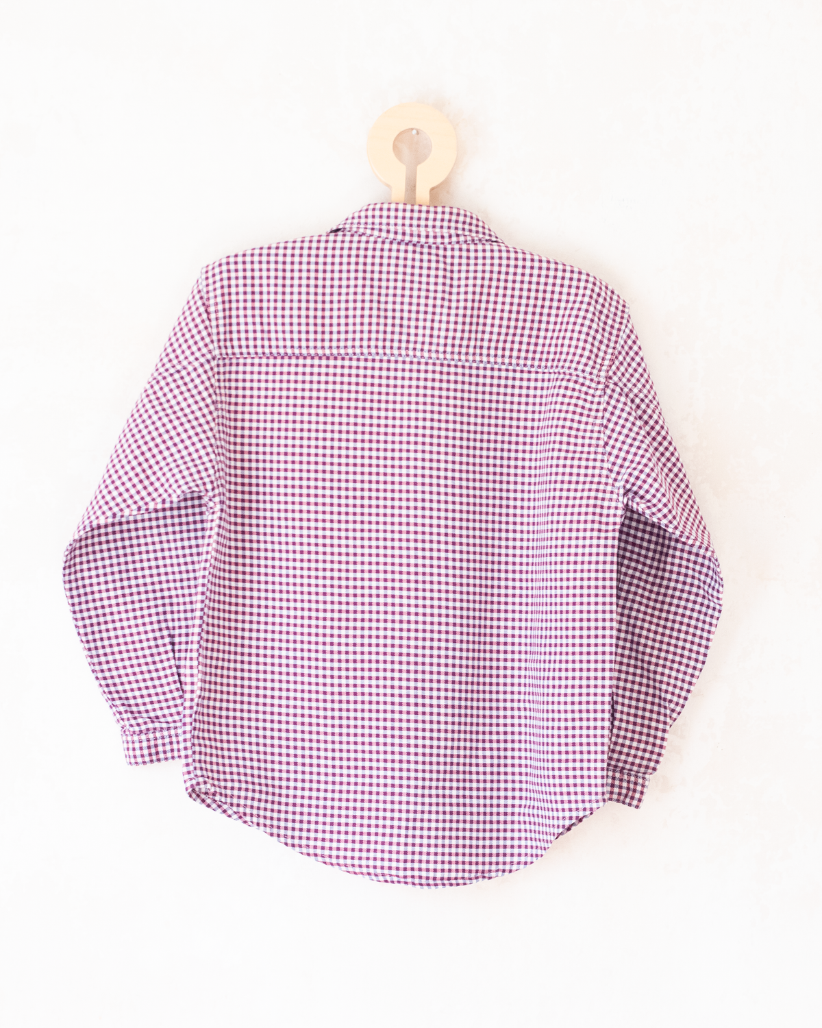 Long plaid shirt with Tintin embroidery | 5-6 years