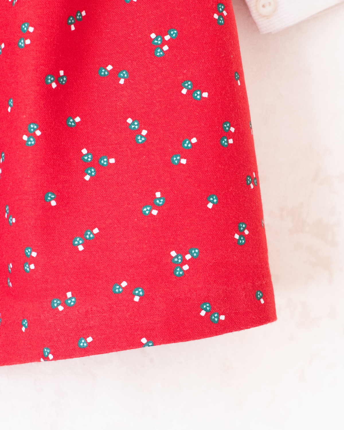 Red dress with mushrooms | 12-18 months