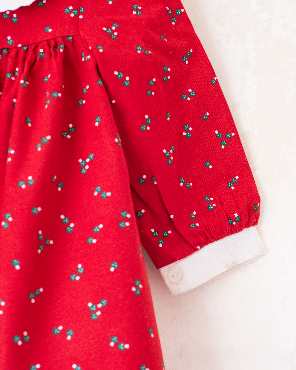 Red dress with mushrooms | 12-18 months