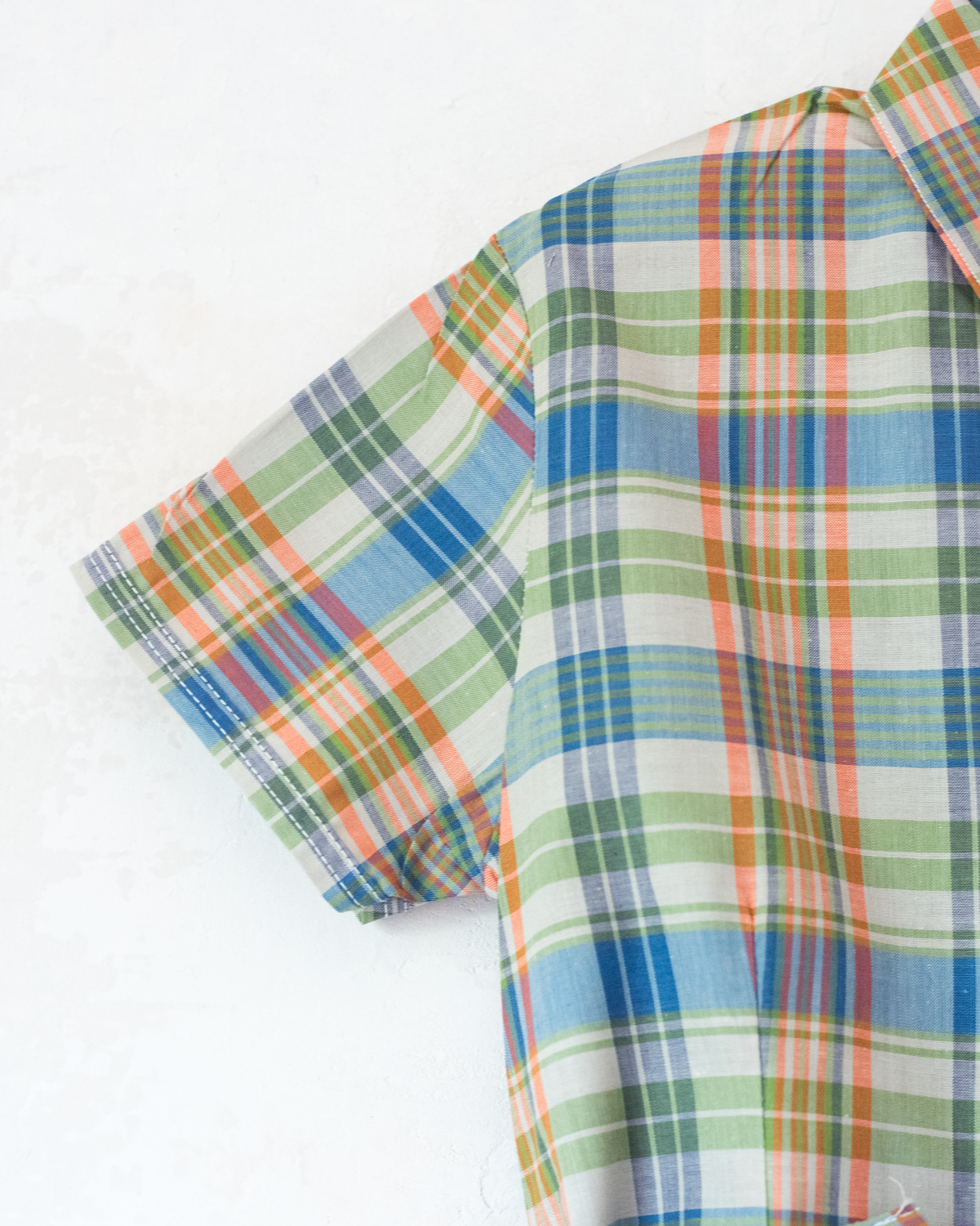 Plaid dress with belt | French deadstock from the 70s | 4-5 years