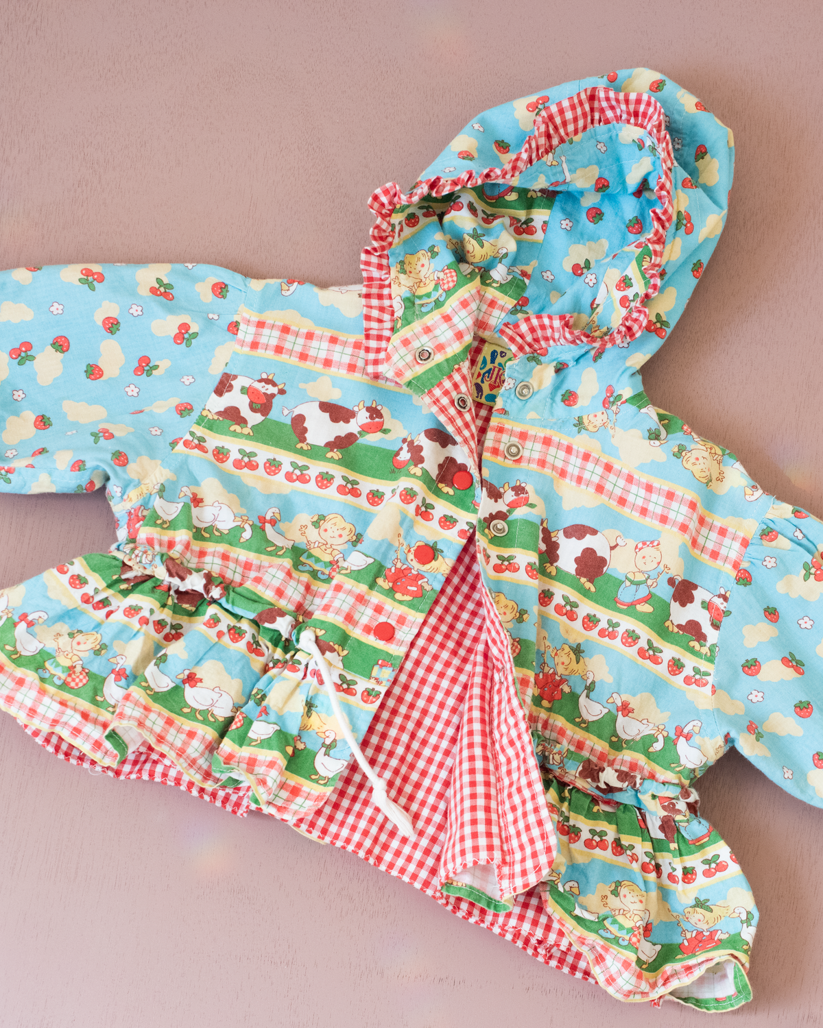 Nostalgic jacket with fruits and animals | 18-24 months