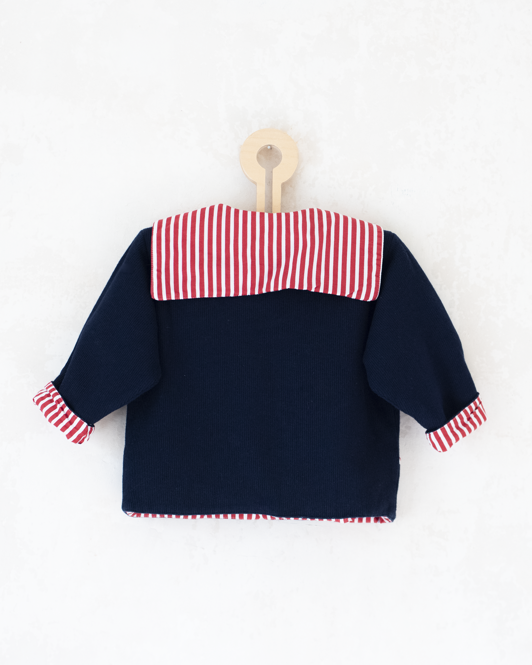 עליונית מלחים כחולה עם פסים | דד סטוק גרמני | 18-24 חודשים