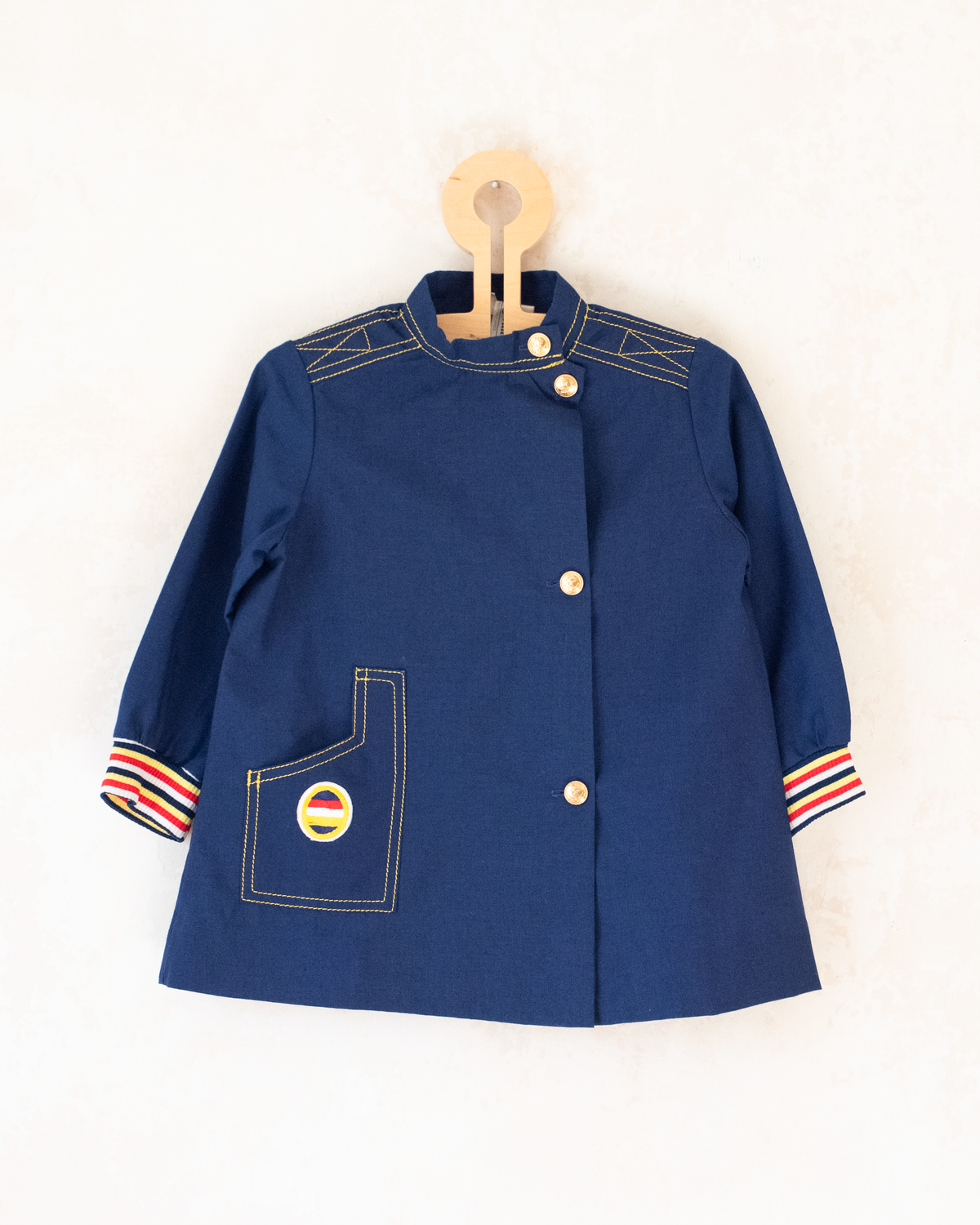 Blue French shirt with gold buttons | 3-4 years