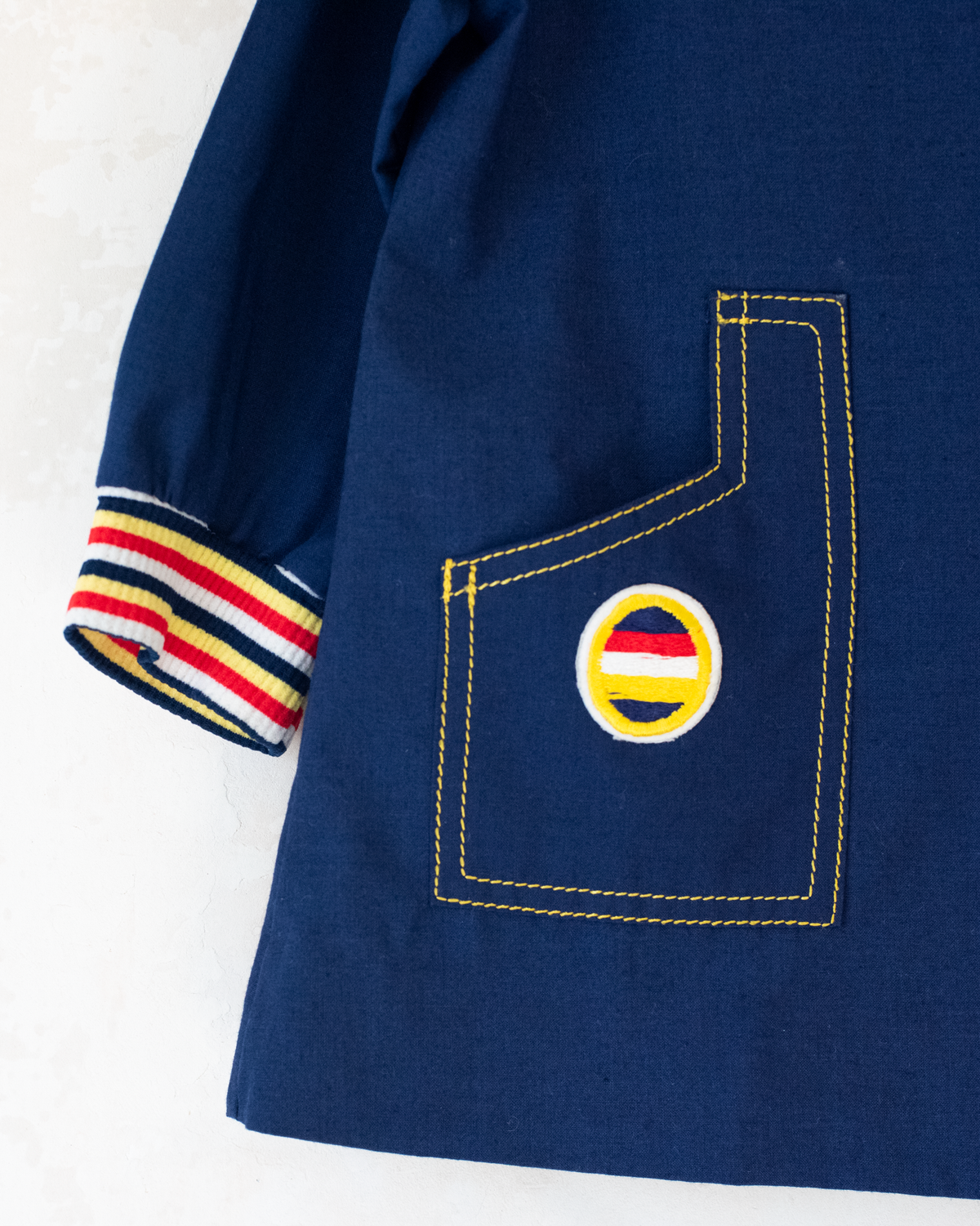 Blue French shirt with gold buttons | 3-4 years