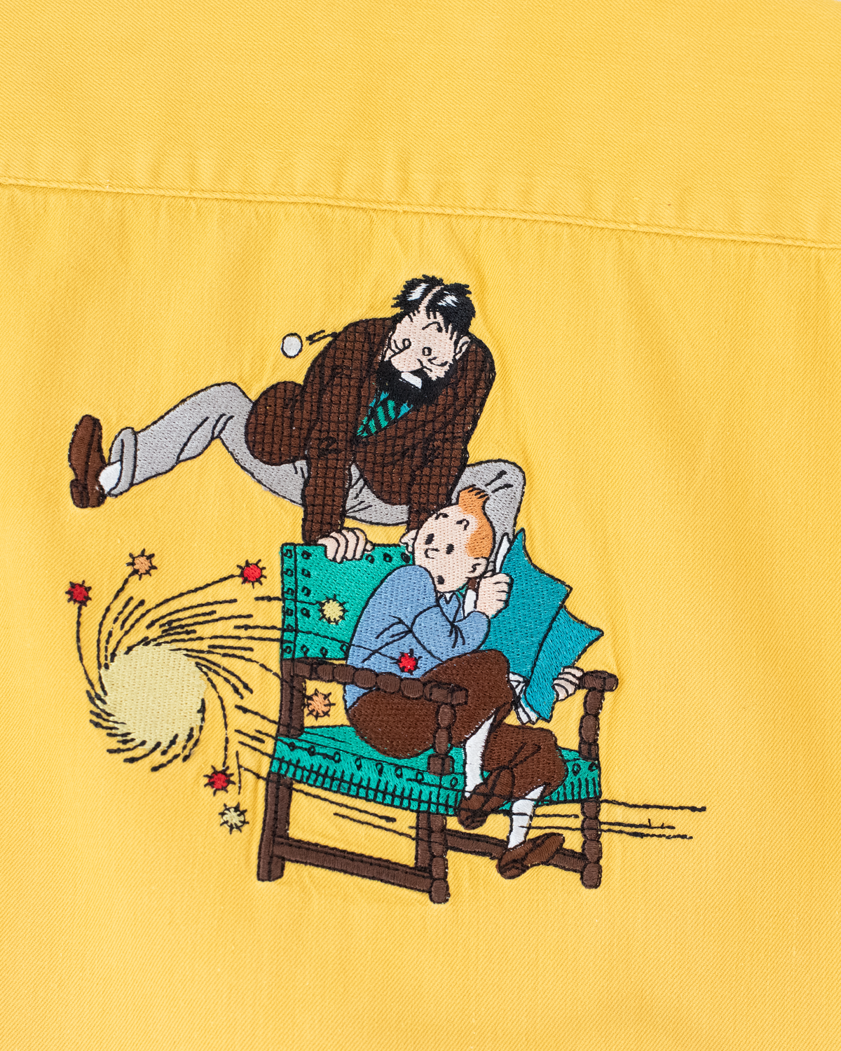 Long yellow shirt with Tintin embroidery | 18-24 months