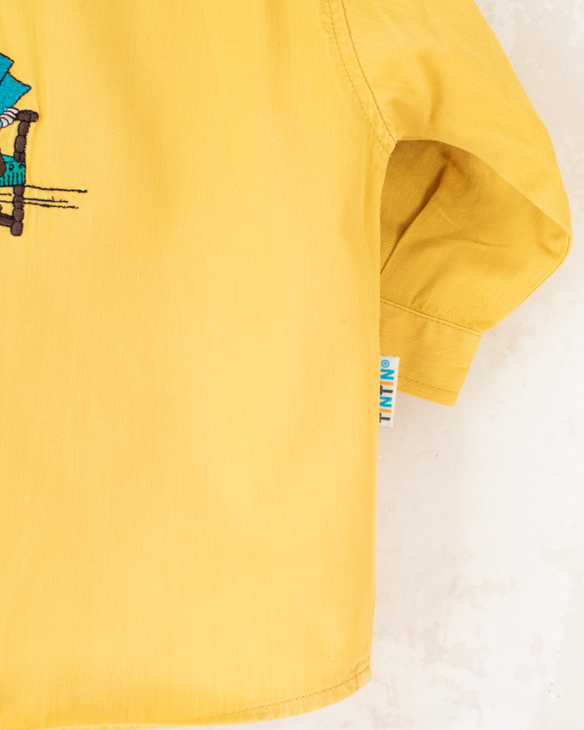 Long yellow shirt with Tintin embroidery | 18-24 months