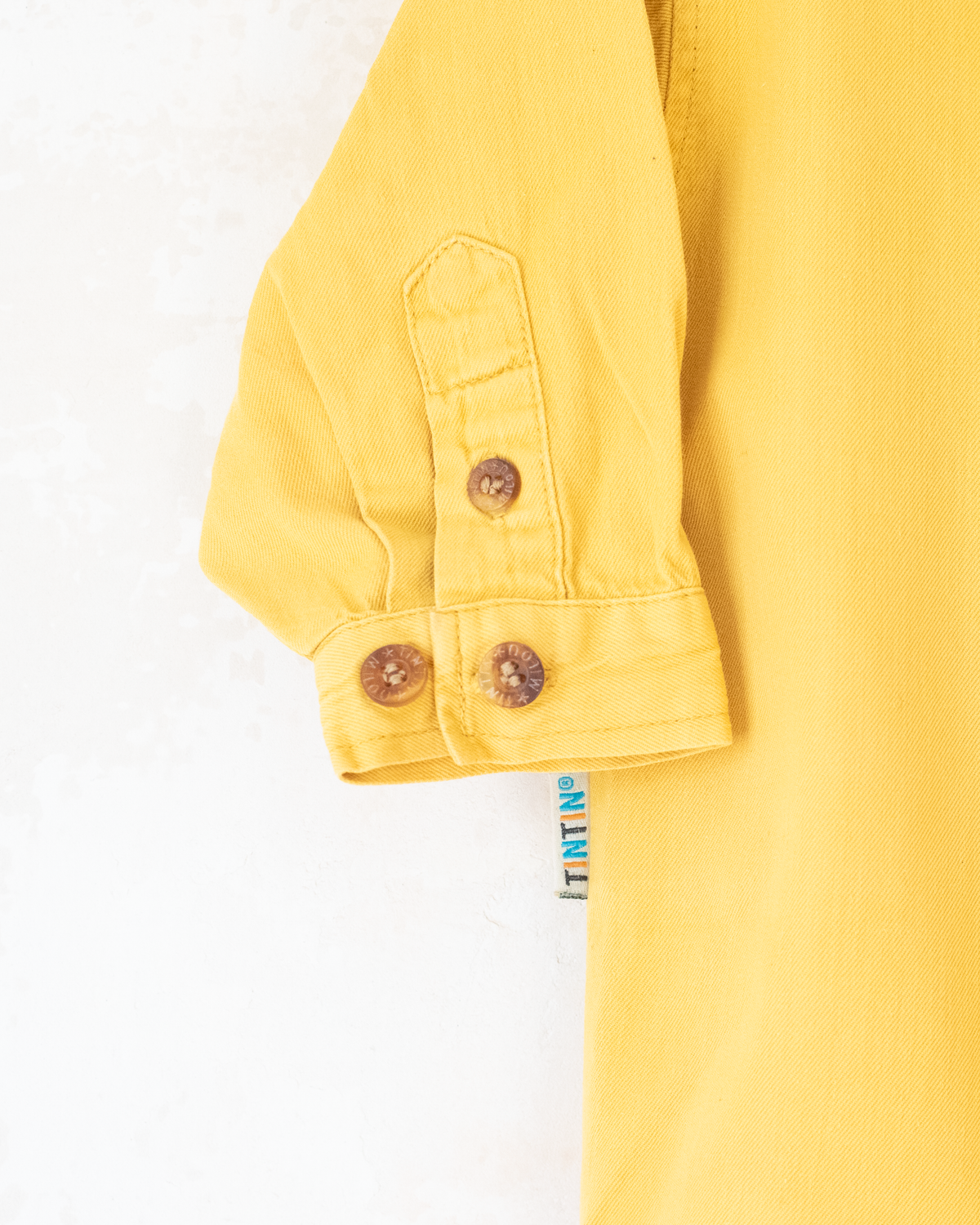 Long yellow shirt with Tintin embroidery | 18-24 months