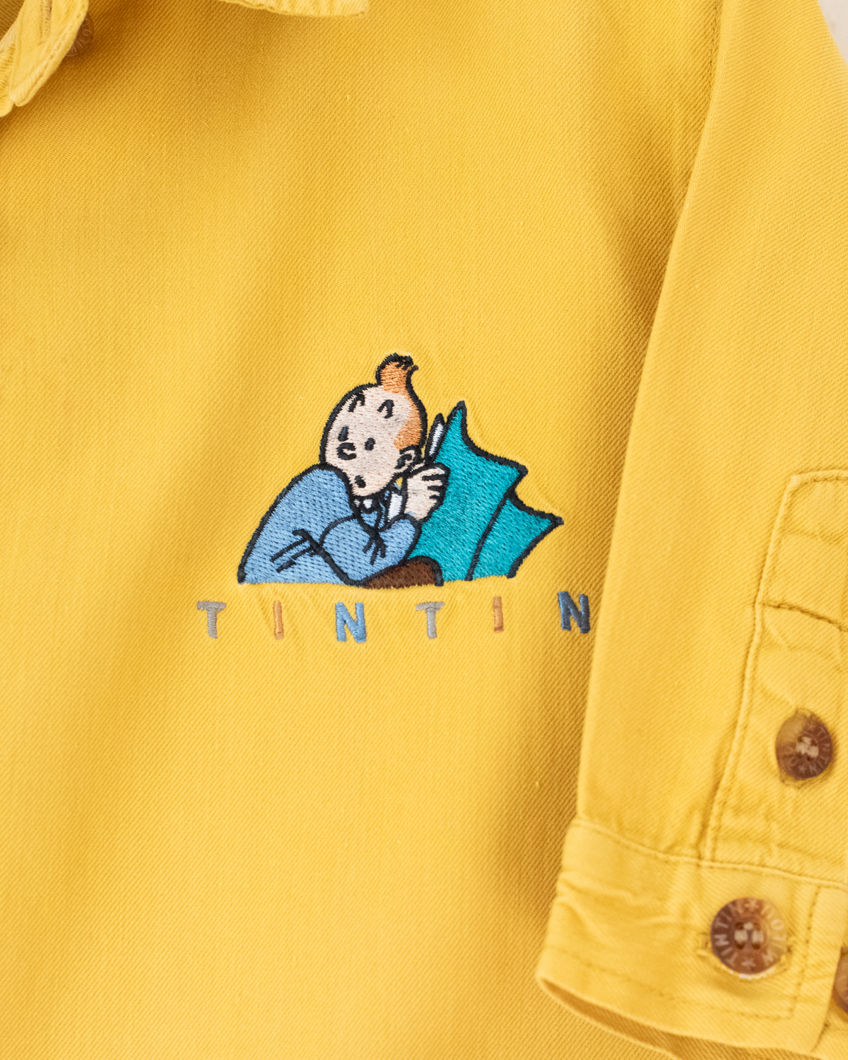 Long yellow shirt with Tintin embroidery | 18-24 months