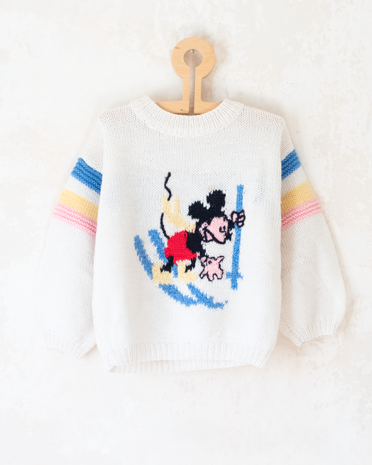 Mickey Mouse Skiing Wool Sweater | 5-6 Years