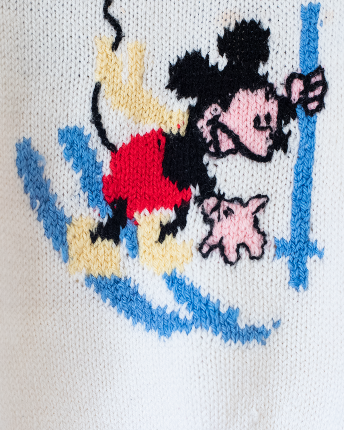 Mickey Mouse Skiing Wool Sweater | 5-6 Years