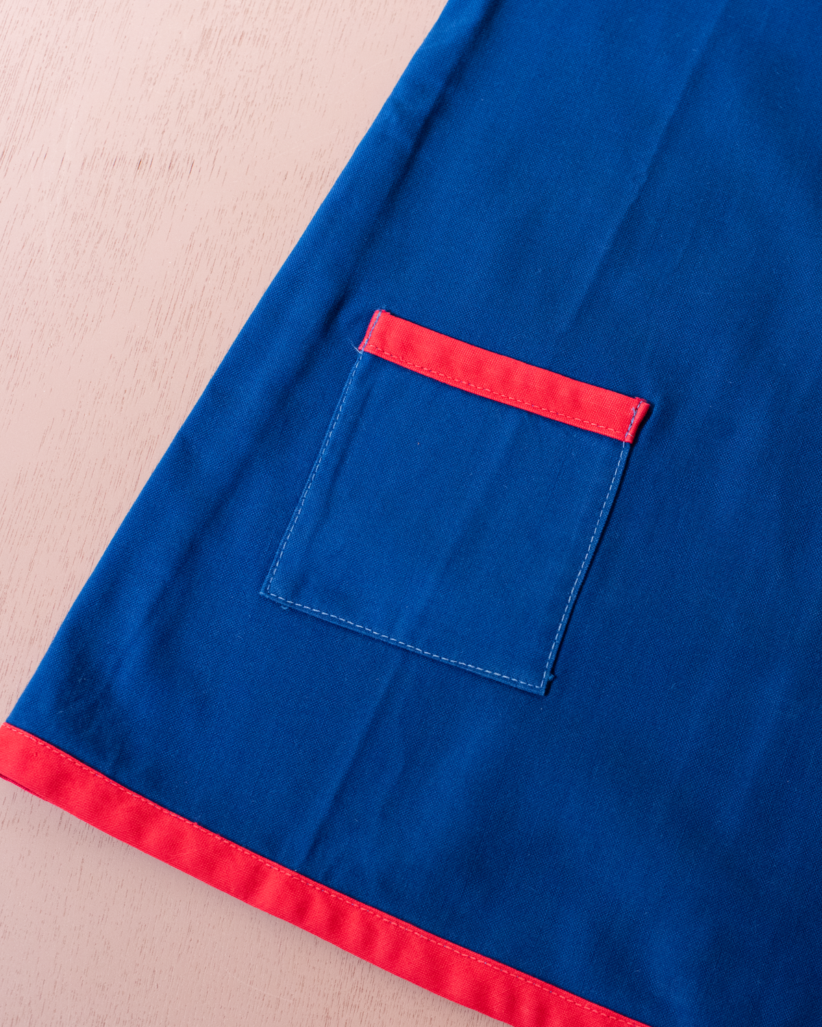 Blue dress with embroidered apple | 12-18 months 