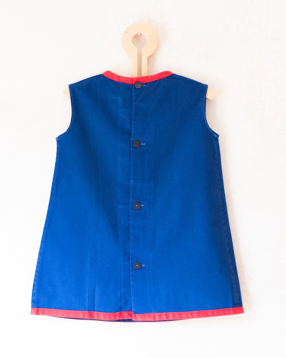 Blue dress with embroidered apple | 12-18 months 