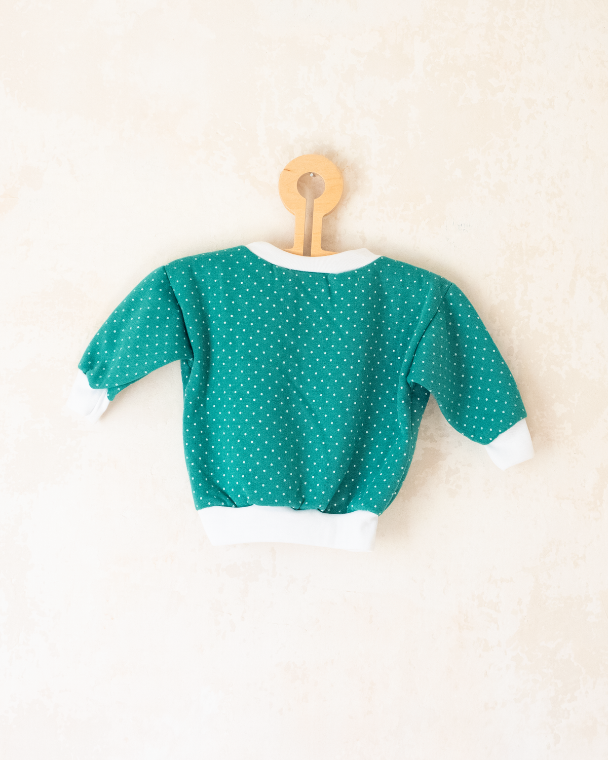 Polka Dot Sweatshirt with Cat | French Deadstock | 12-18 Months