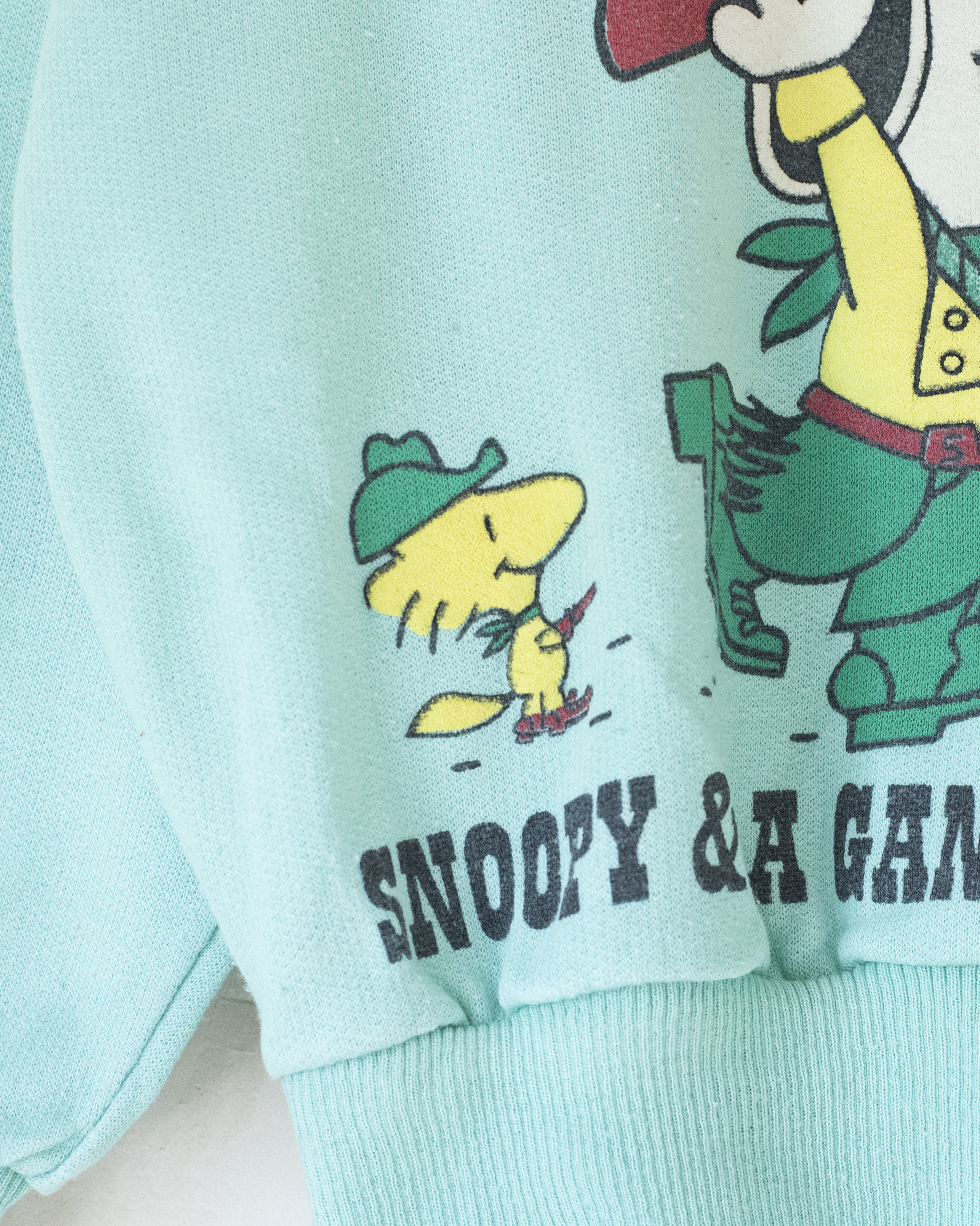 סווטשירט טורקיז בהיר עם סנופי הקאובוי | 5-6 שנים