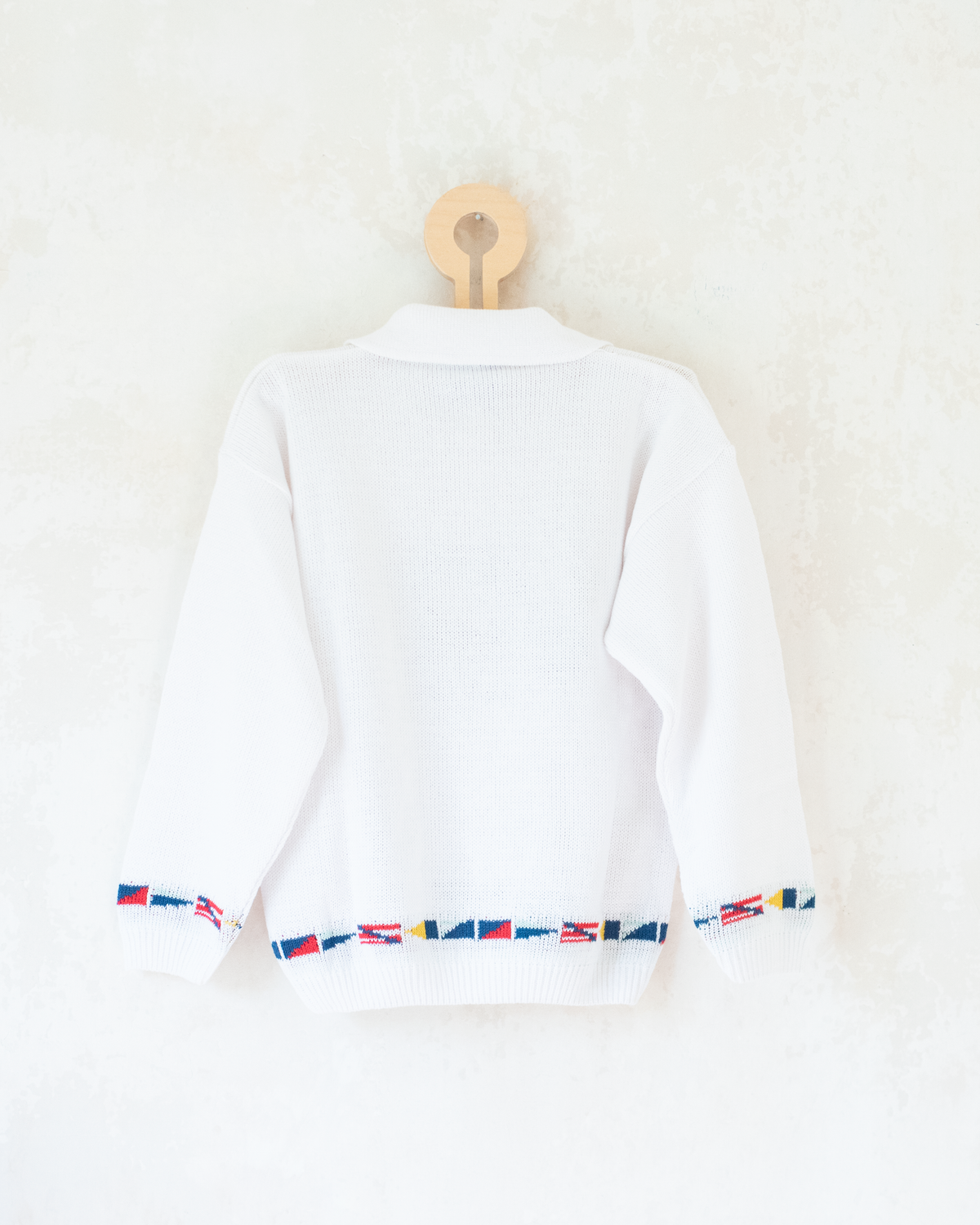 White polo sweater with sailor hat | Italian dead stock | 5-6 years