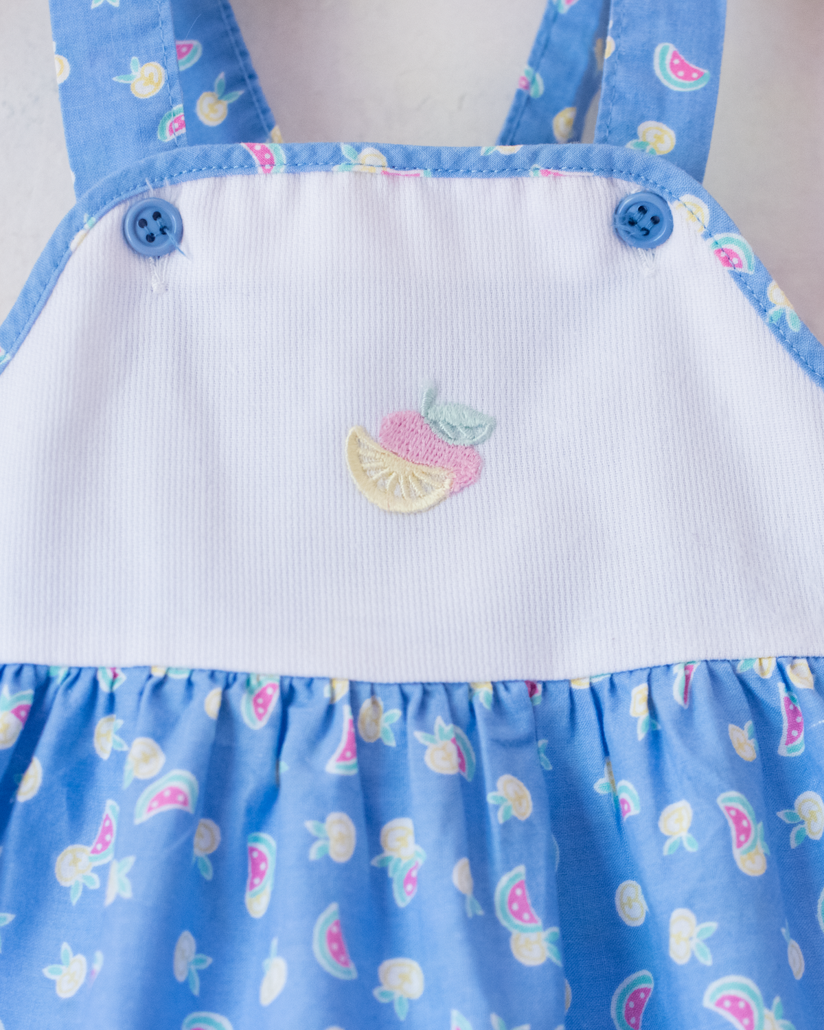 Summer fruit dress with embroidery | 18-24 months