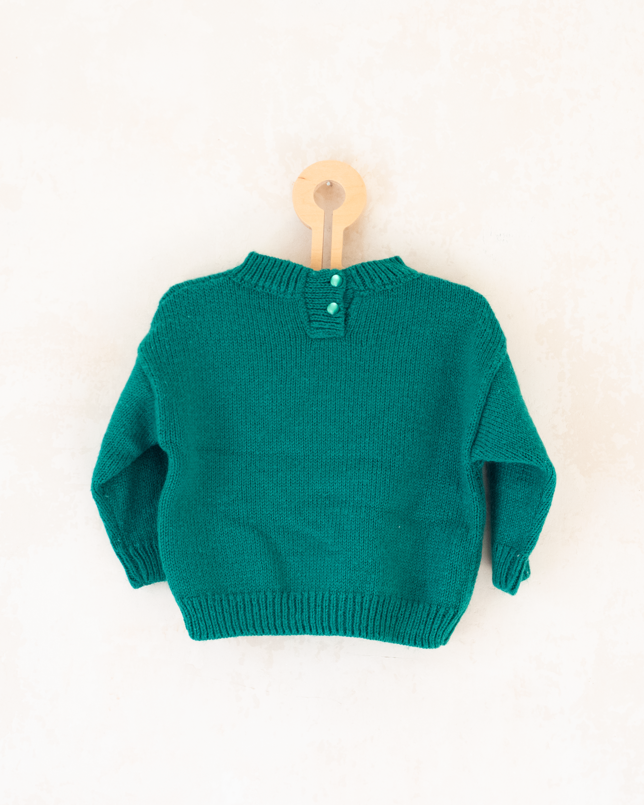סוודר צמר ירוק עם המלך בבר | 2-3 שנים
