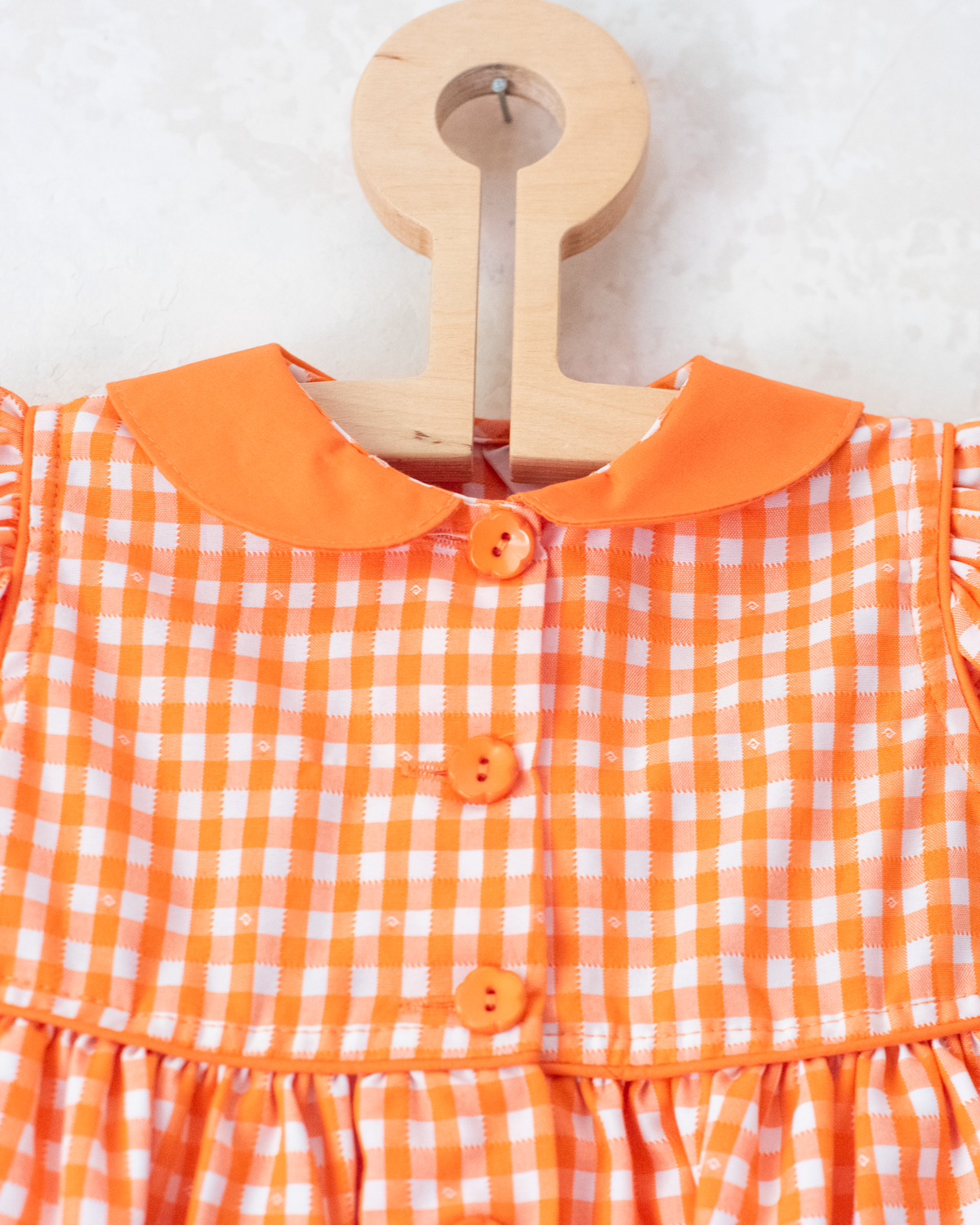 Orange Plaid Dress | Spanish Deadstock | 12-18 Months