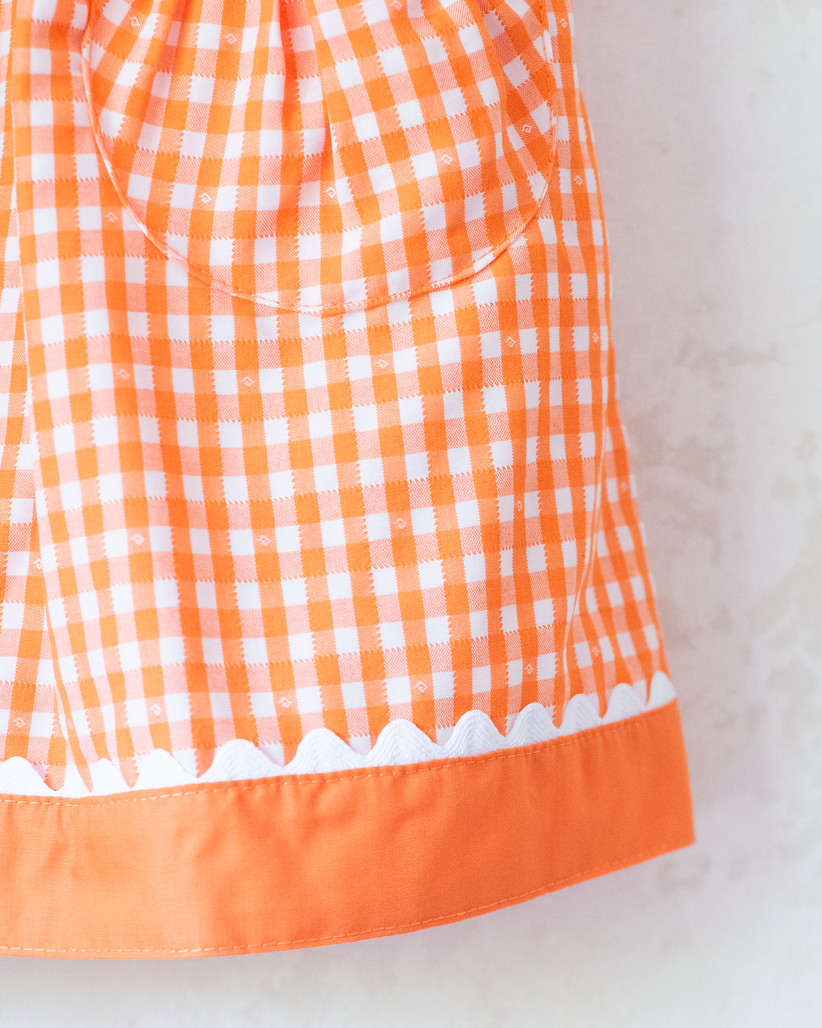 Orange Plaid Dress | Spanish Deadstock | 12-18 Months