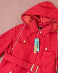 מעיל אדום מהסבנטיז | דד סטוק בלגי | 6-7 שנים