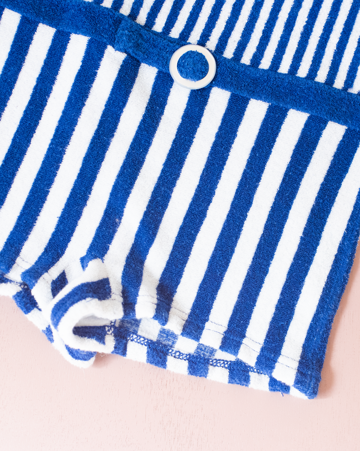 Blue striped toweling jumpsuit | 9-10 years