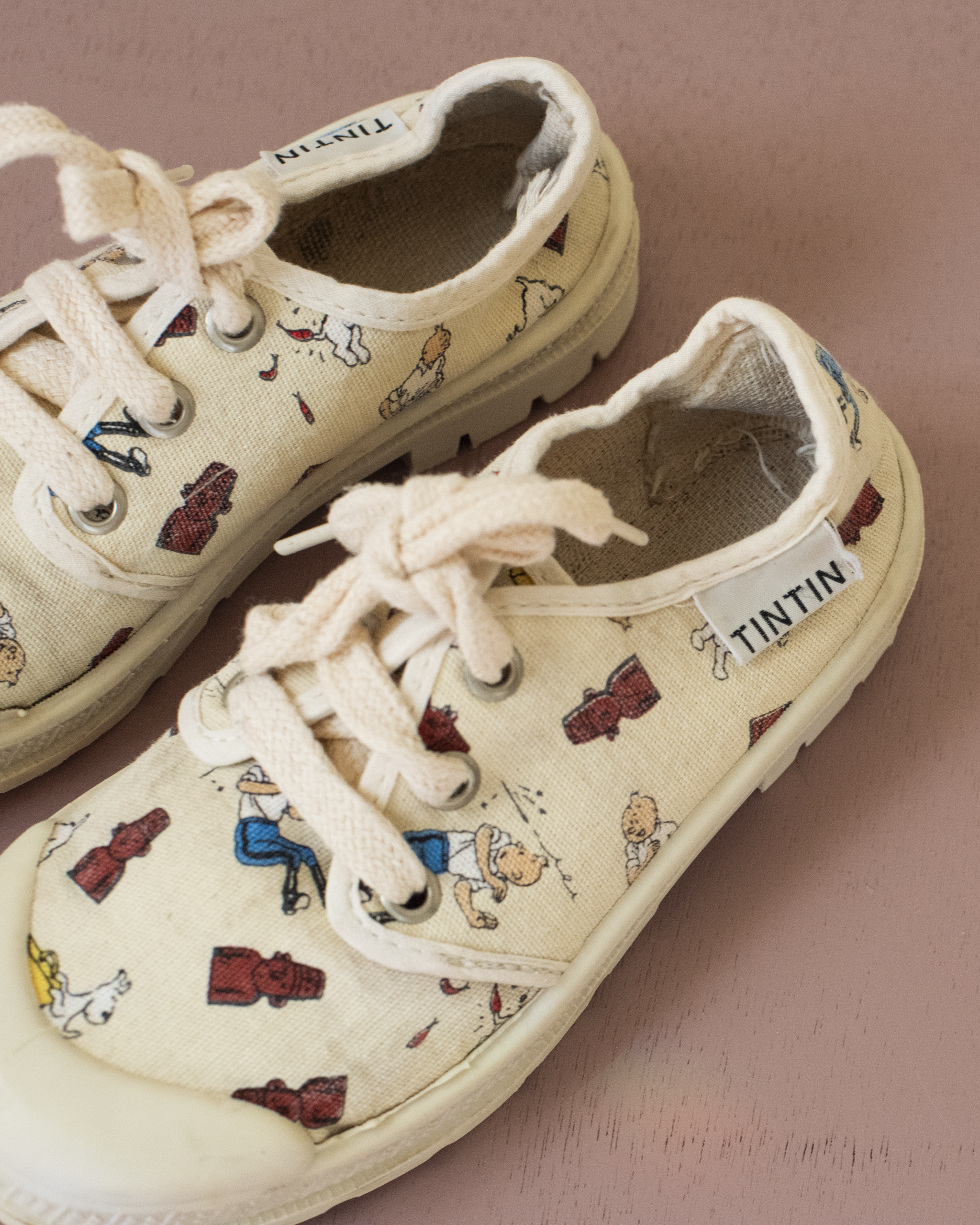 נעלי קנבס עם הדפסים של טינטין | מידה 30