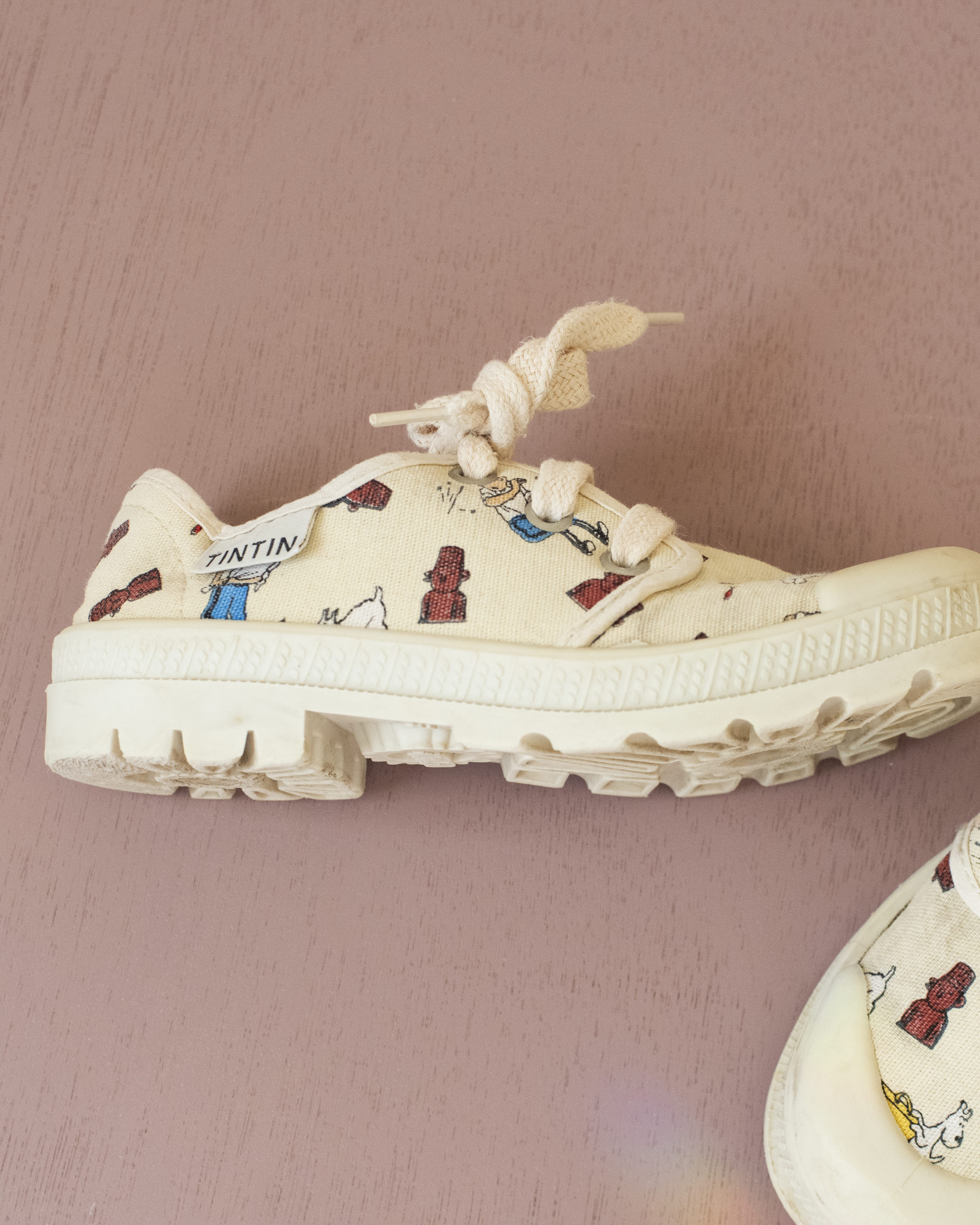 נעלי קנבס עם הדפסים של טינטין | מידה 30