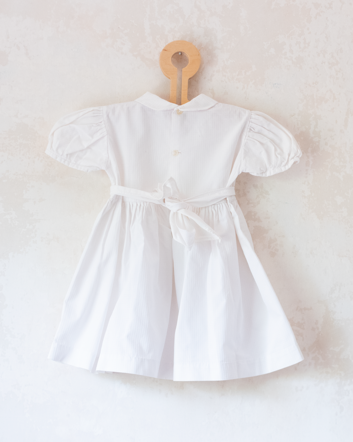 White dress with flower and cornflower embroidery | 12-18 months
