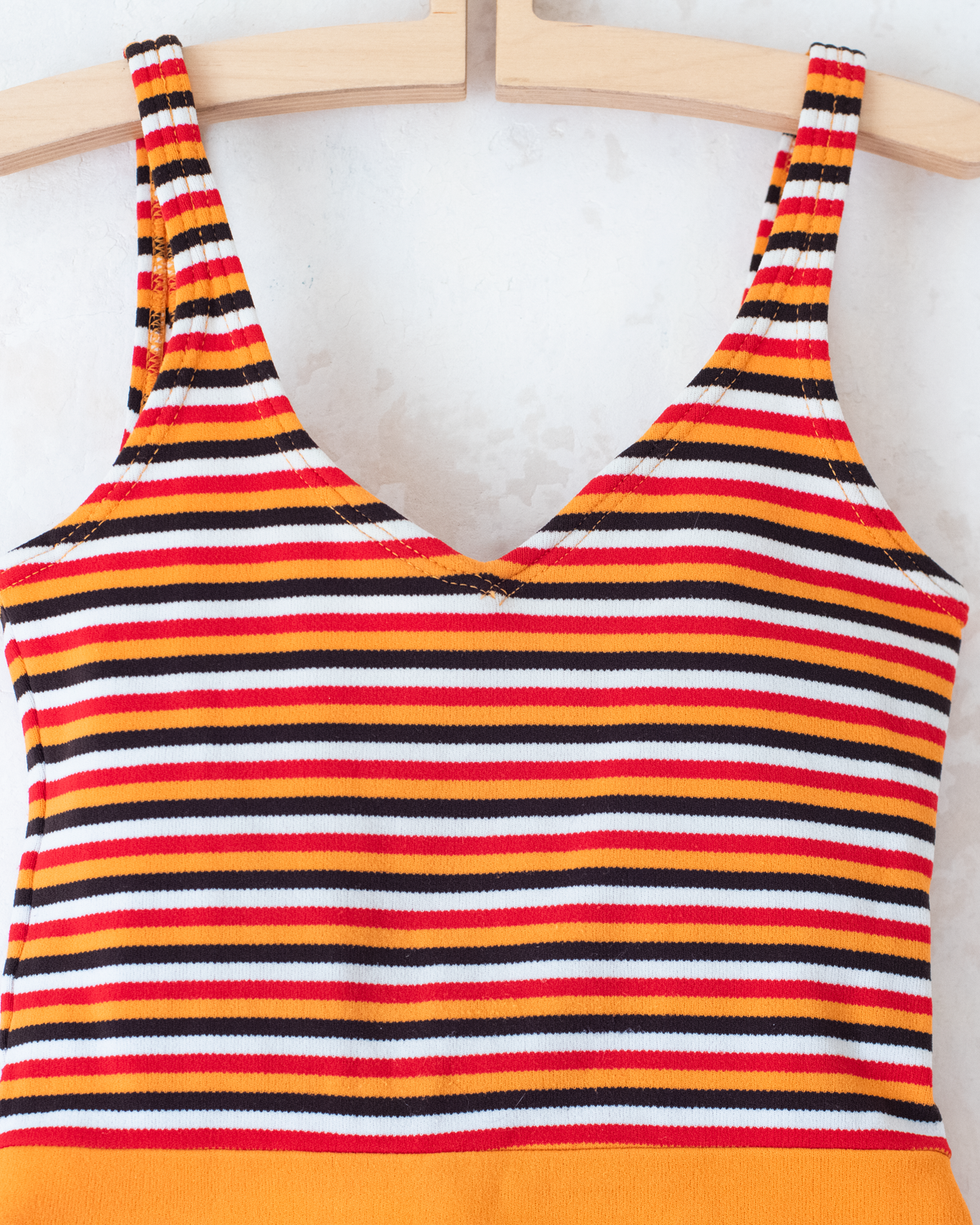 Orange swimsuit with sixties stripes | Deadstock | 3-4 years
