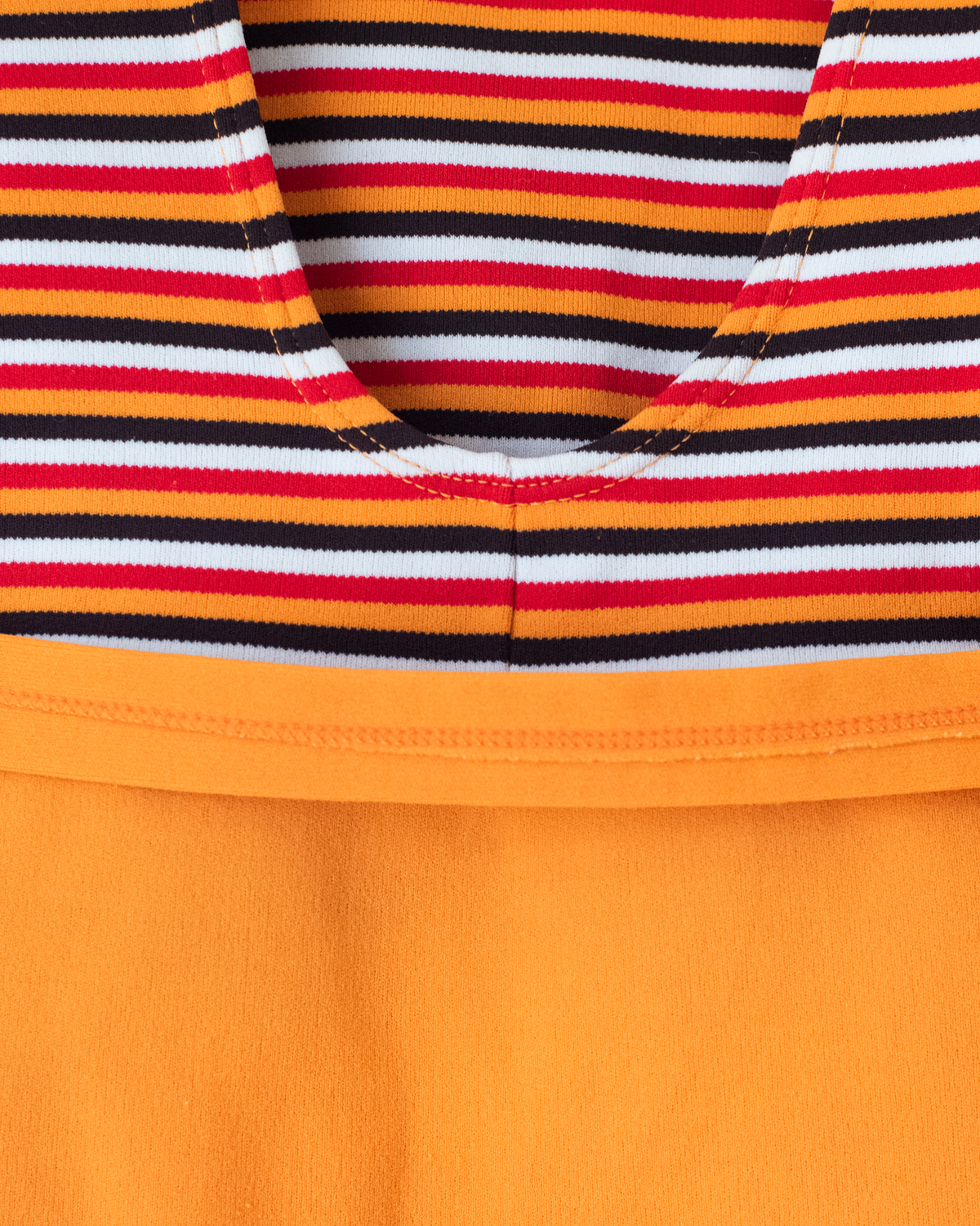 Orange swimsuit with sixties stripes | Deadstock | 3-4 years