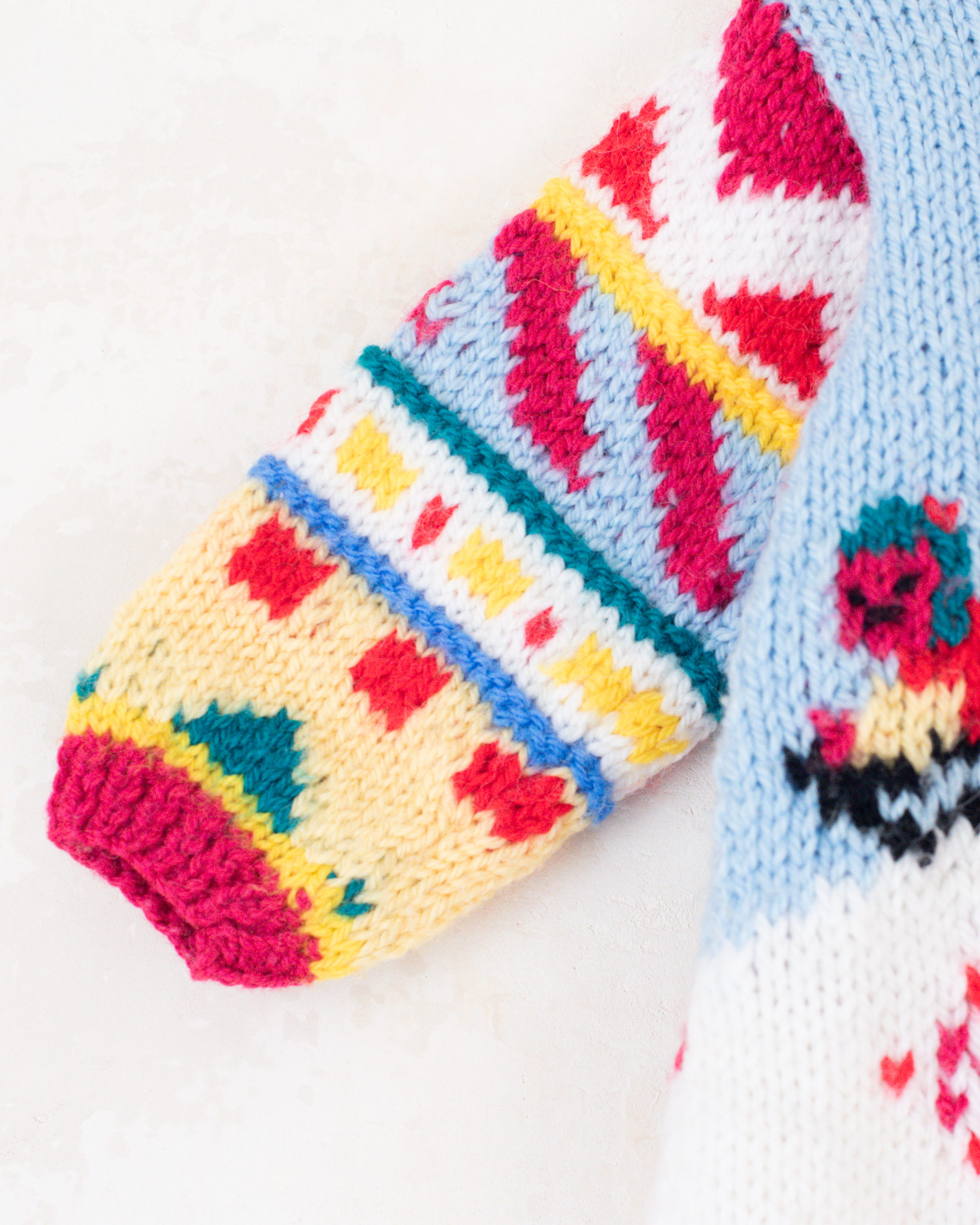 שמלה מצמר עם פתיתי שלג וילדים גולשים | 12-18 חודשים