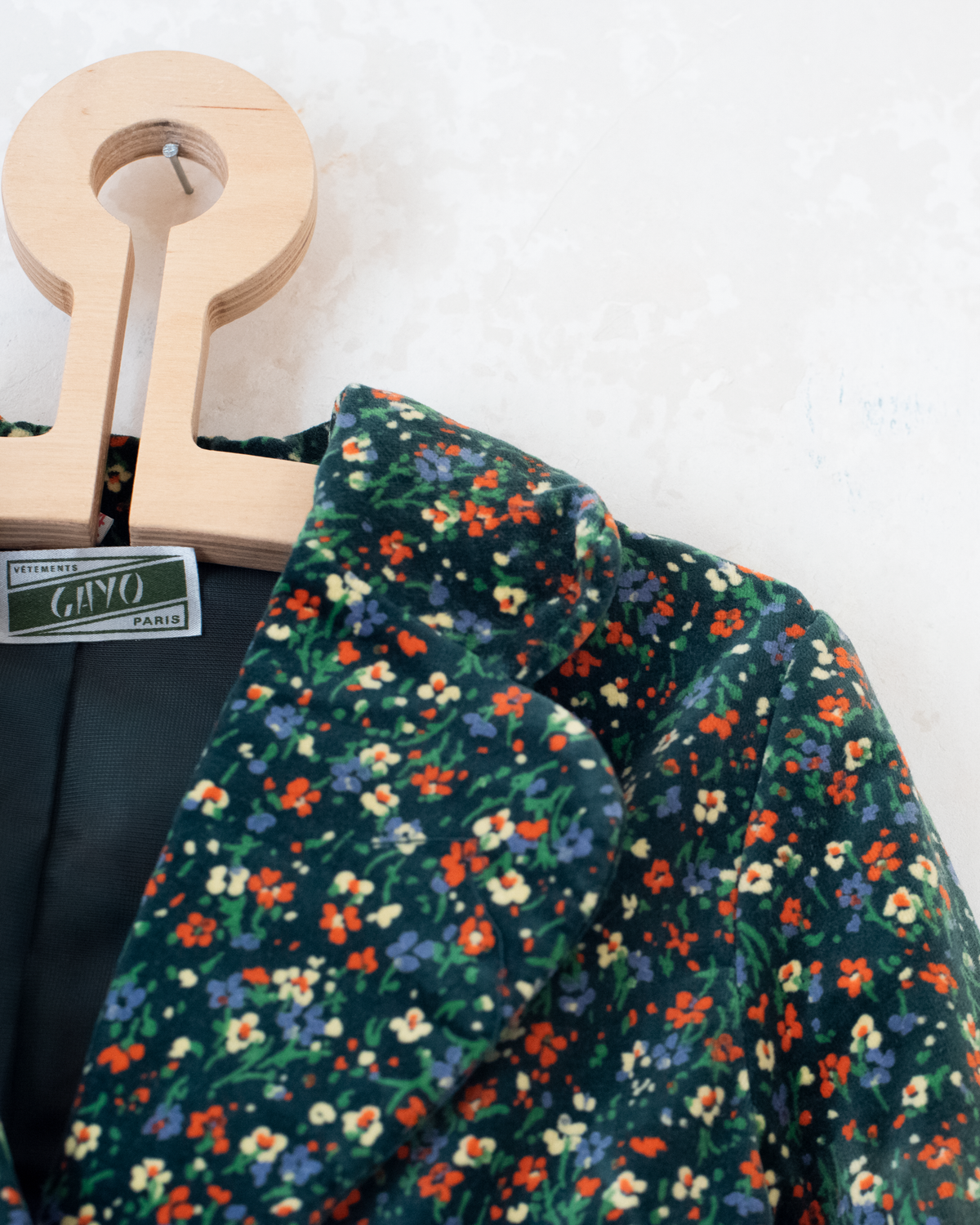 Floral velvet set | Belgian dead stock from the 70s | 5-6 years