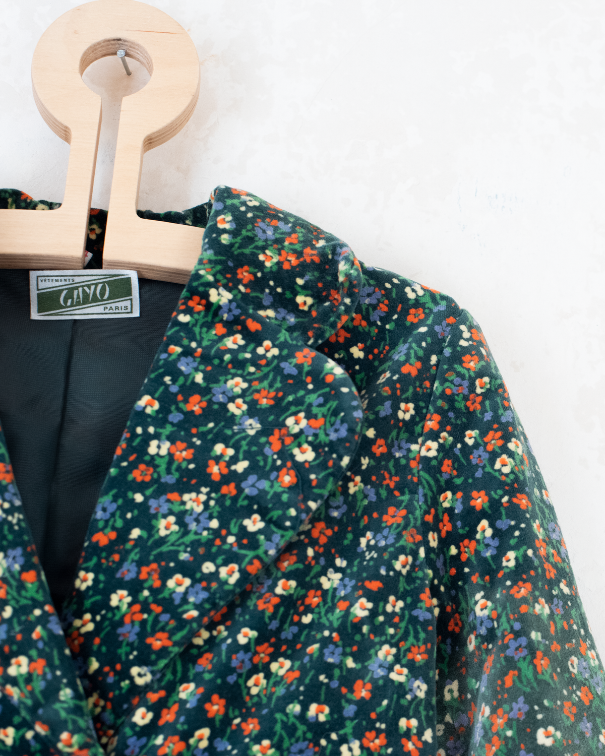 Floral velvet set | Belgian dead stock from the 70s | 5-6 years