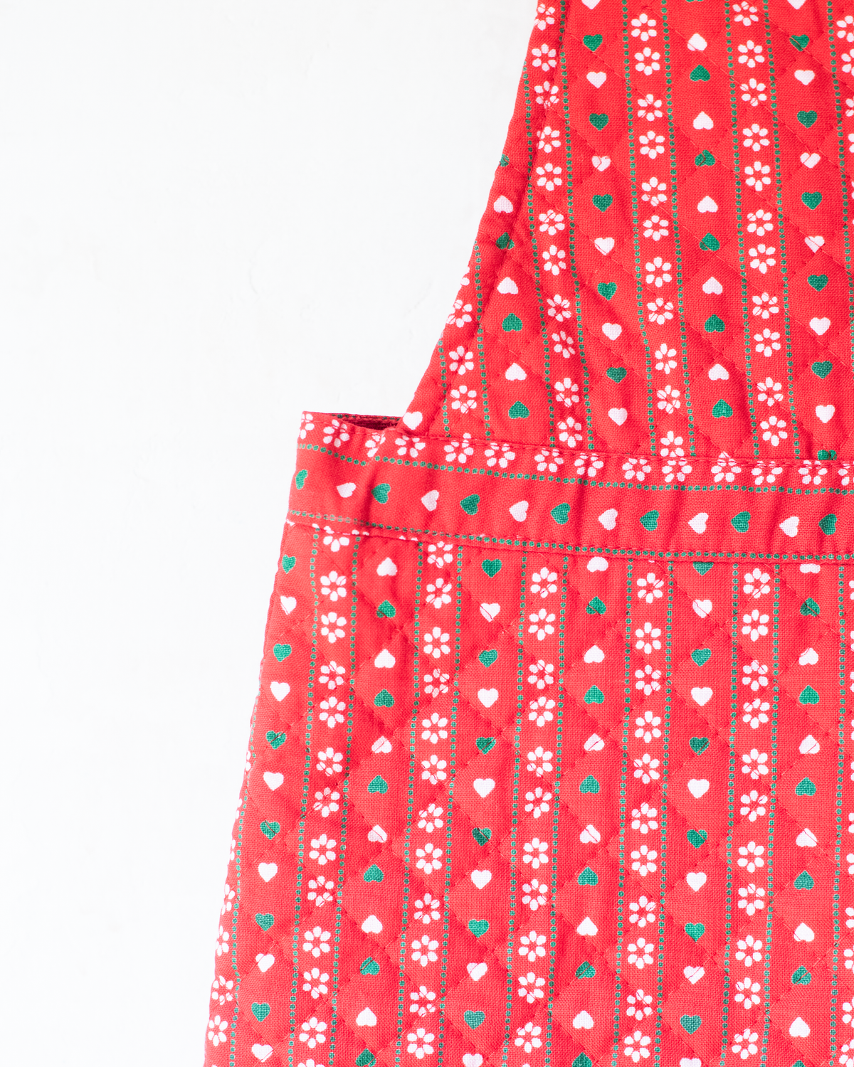 Italian cardigan and sarafan set in red with flowers and hearts | 9-10 years