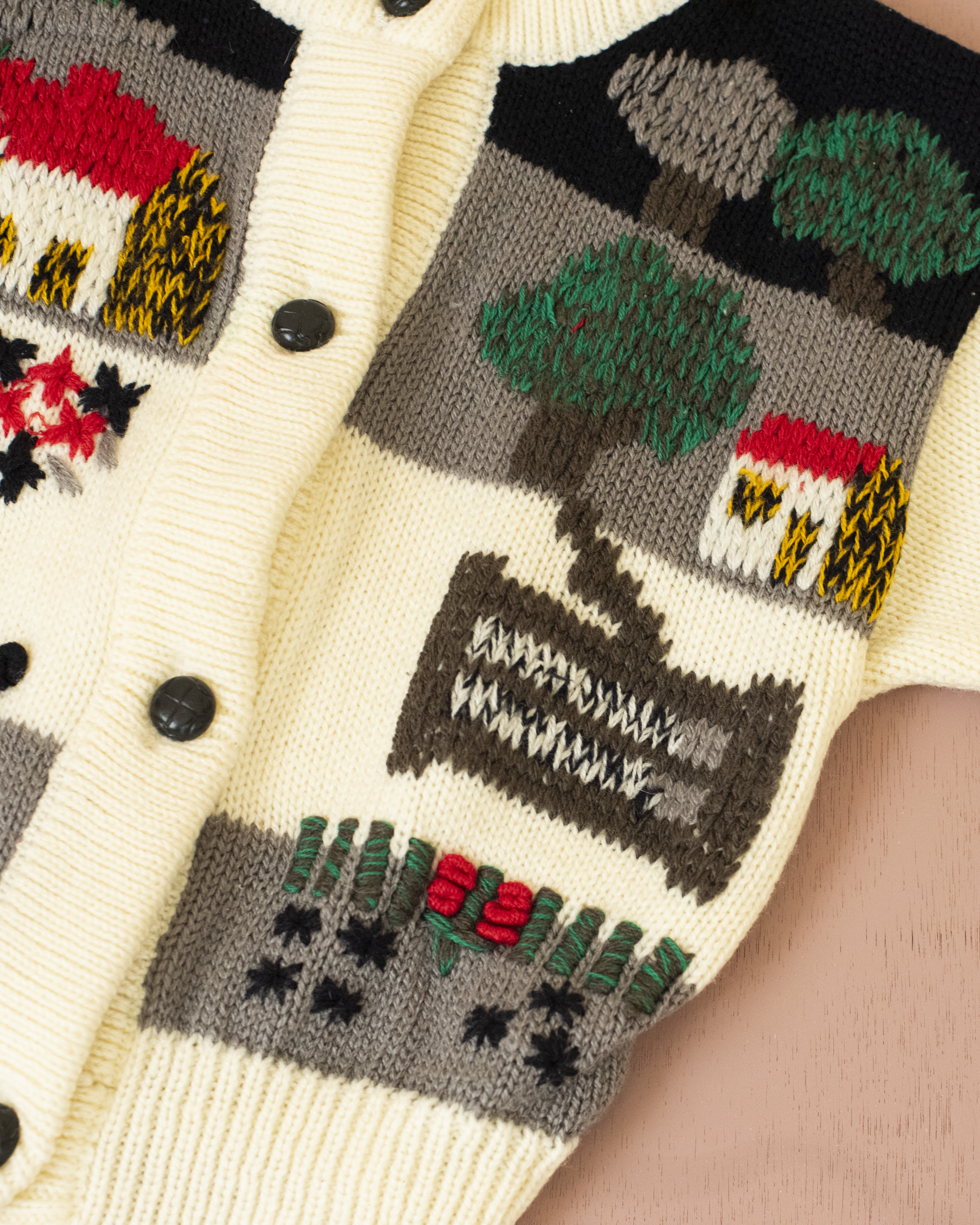 קרדיגן צמר עם רקמות צבעוניות | 2-3 שנים