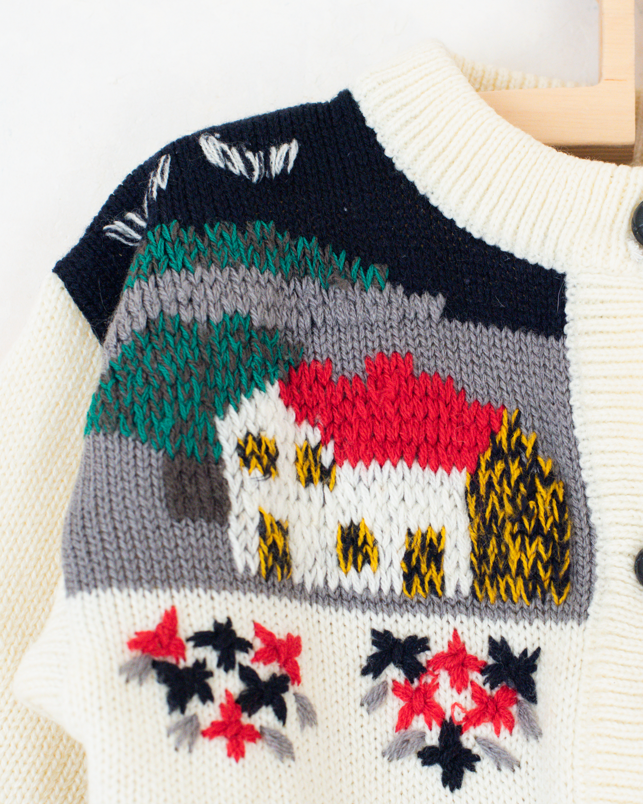 קרדיגן צמר עם רקמות צבעוניות | 2-3 שנים