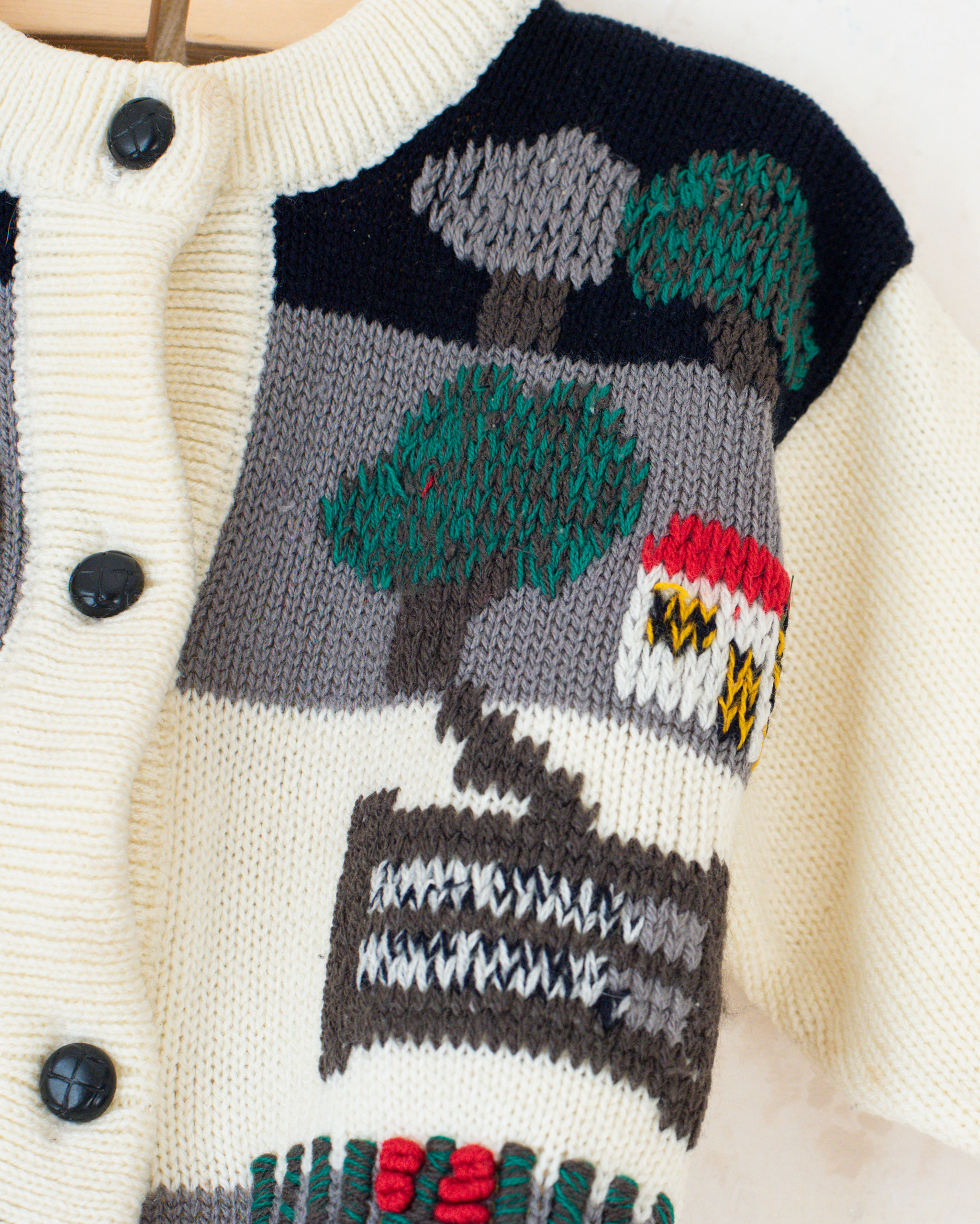 קרדיגן צמר עם רקמות צבעוניות | 2-3 שנים