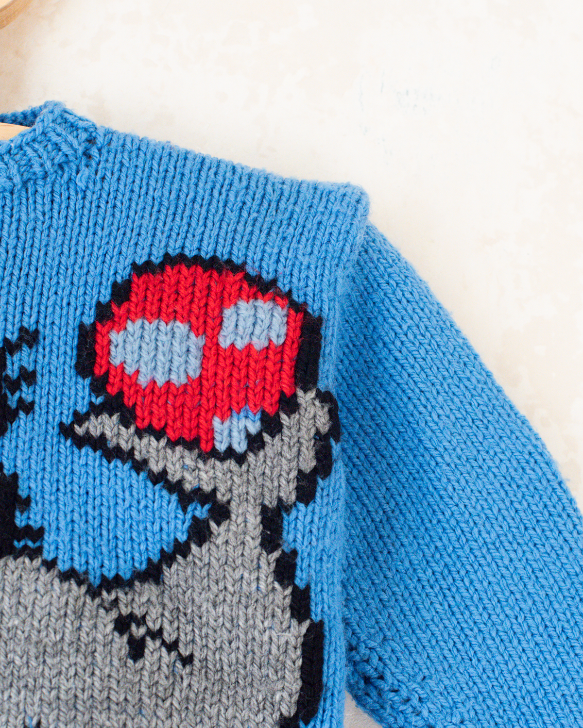 Blue sweater with a seal | 12-18 months
