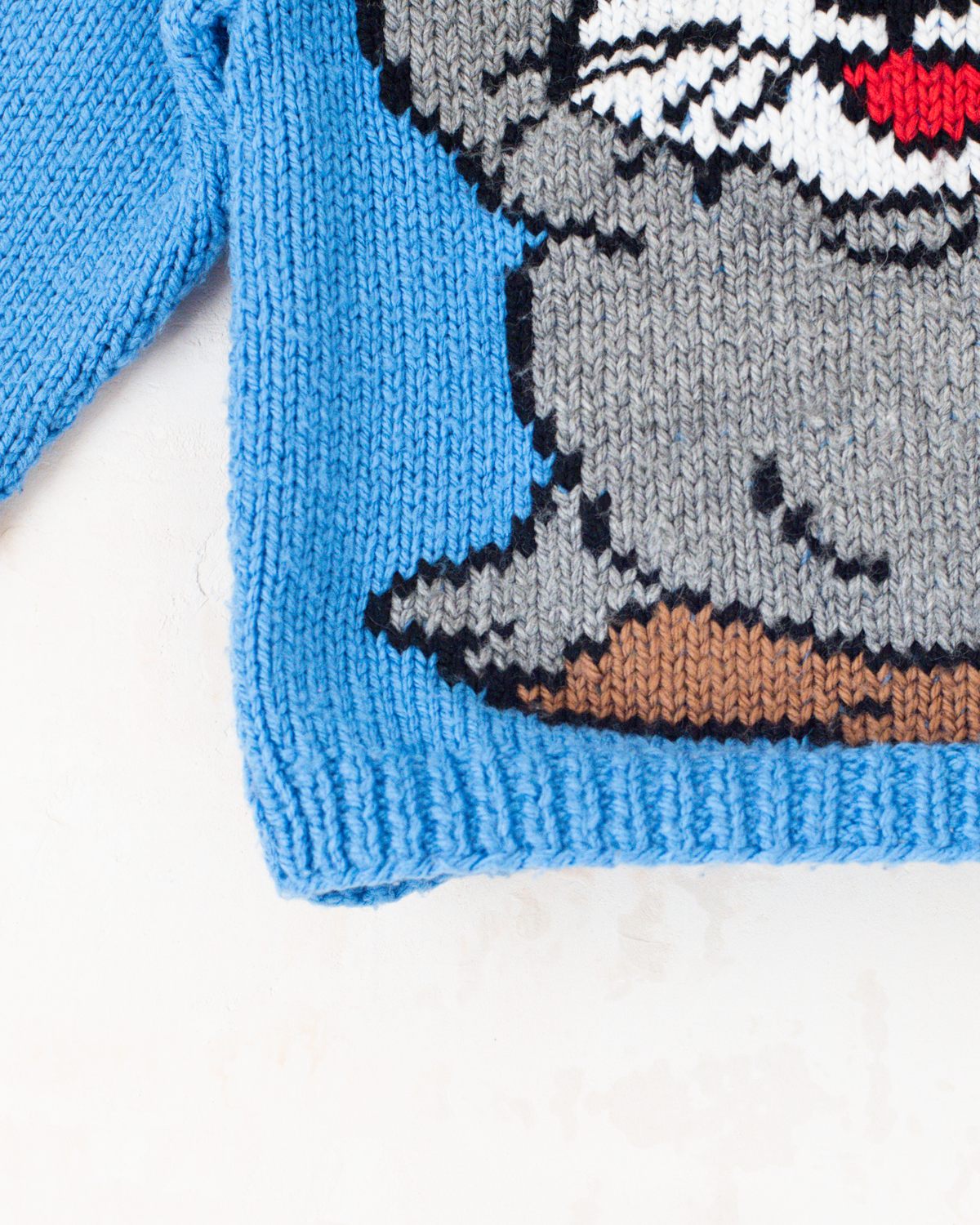 Blue sweater with a seal | 12-18 months