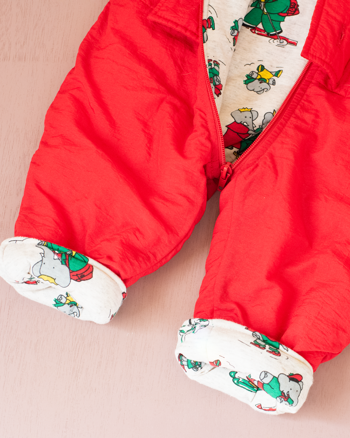 Red snowsuit with the King in the Pub | 6-9 months